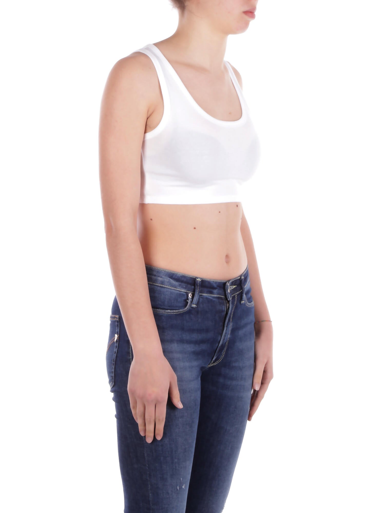 GCDS Donna Top B1EW2811UW1 10 Essentials mini top White