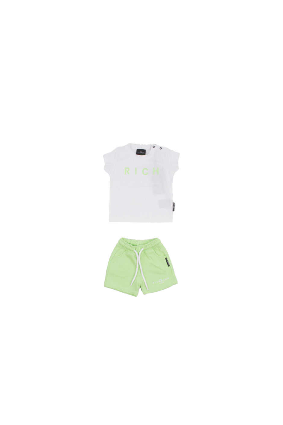 JOHN RICHMOND Bambino Completo RIP25019CJ WHITE Set t-shirt+bermuda Bianco