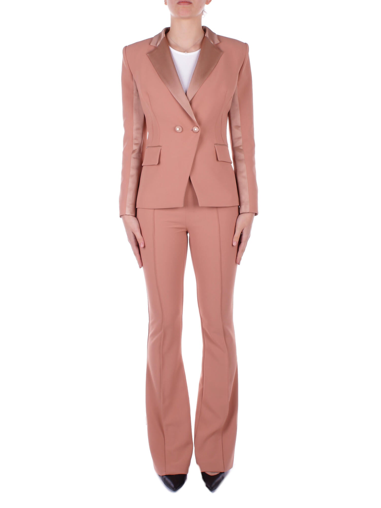 ELISABETTA FRANCHI Donna Pantalone PA08551E2 283 Pant acetato Nudo