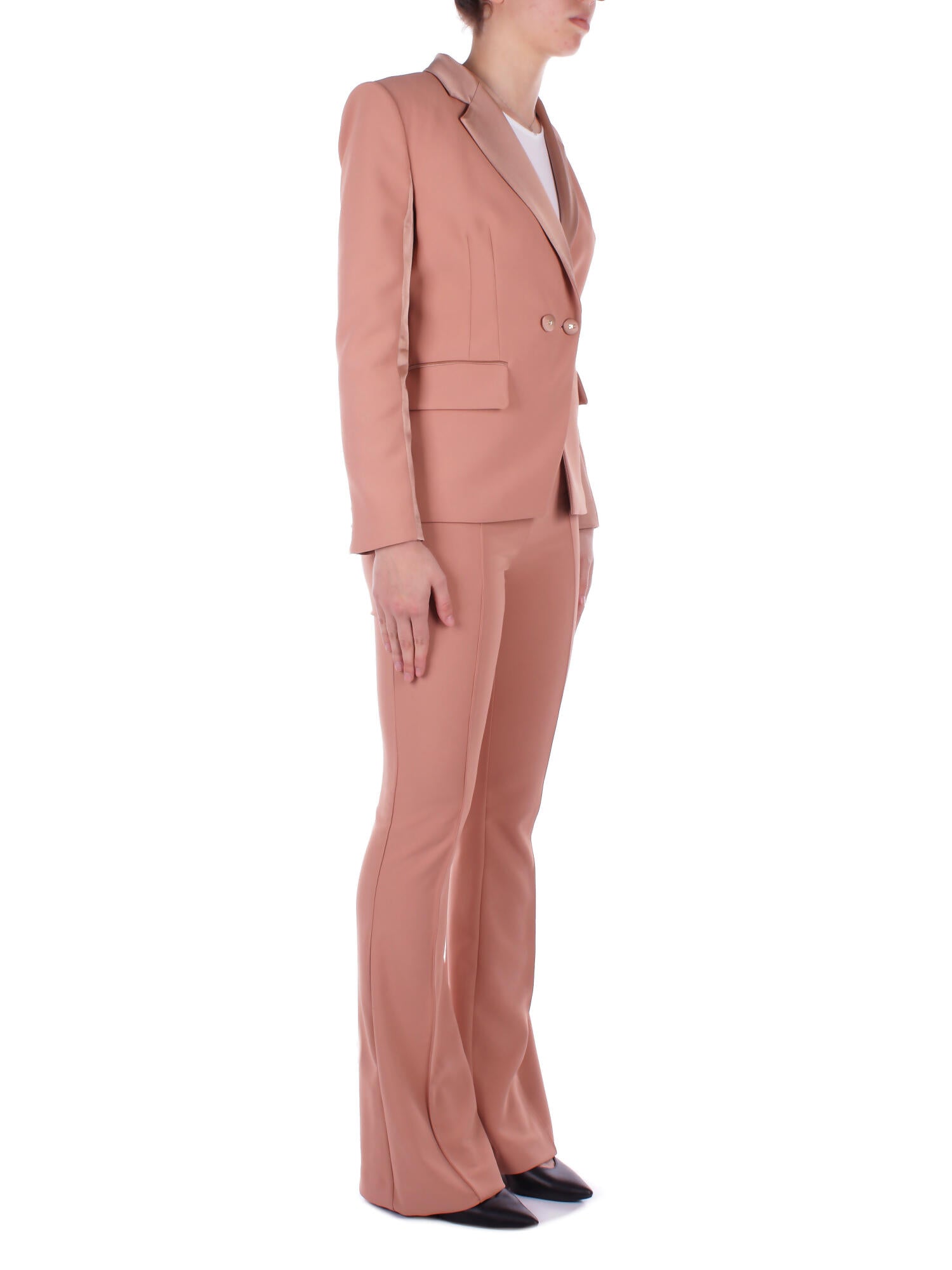 ELISABETTA FRANCHI Donna Pantalone PA08551E2 283 Pant acetato Nudo