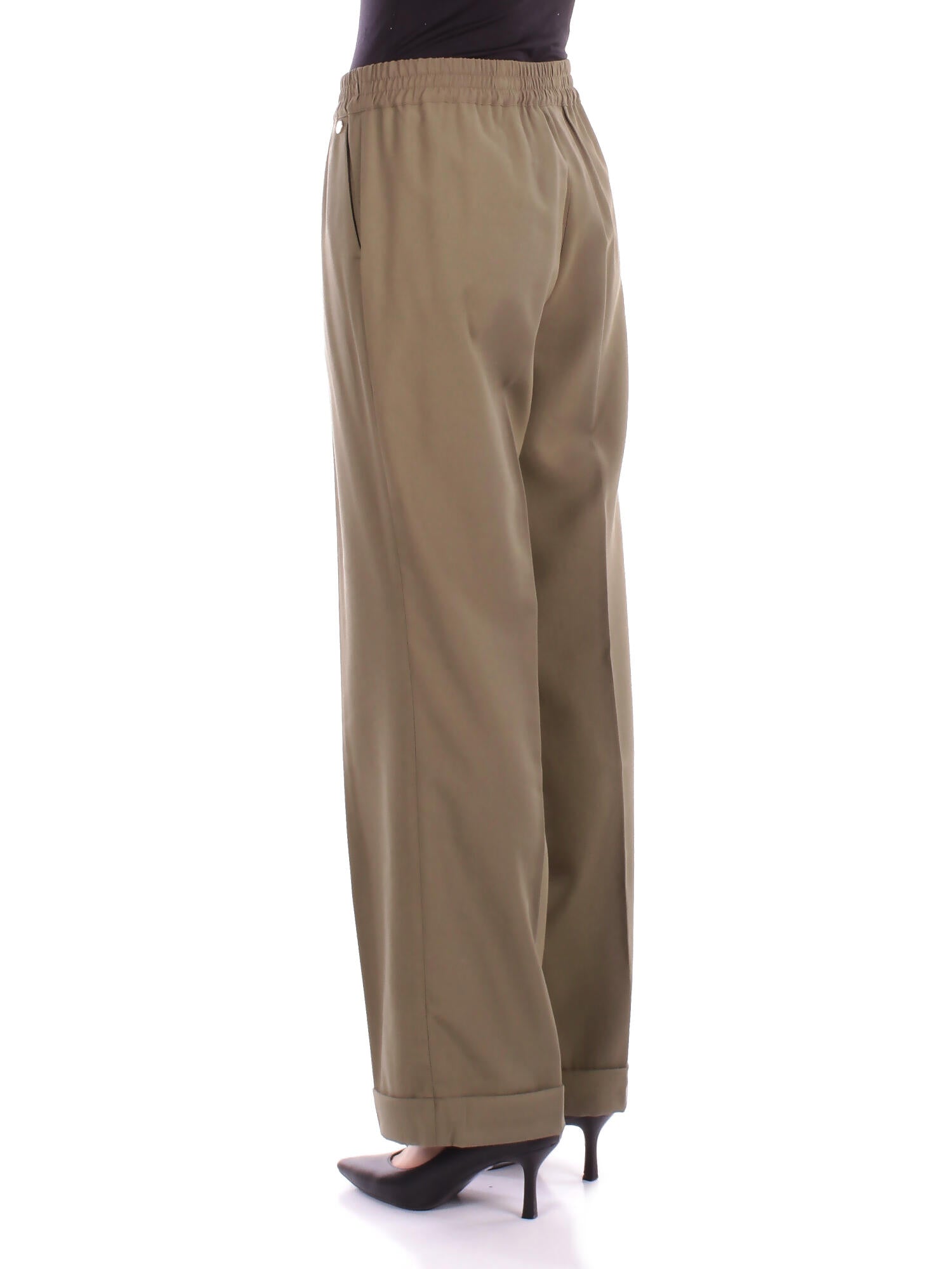 LIU JO Donna Pantalone CA5333T2508 X0662 Pantalone c\risvolto Green