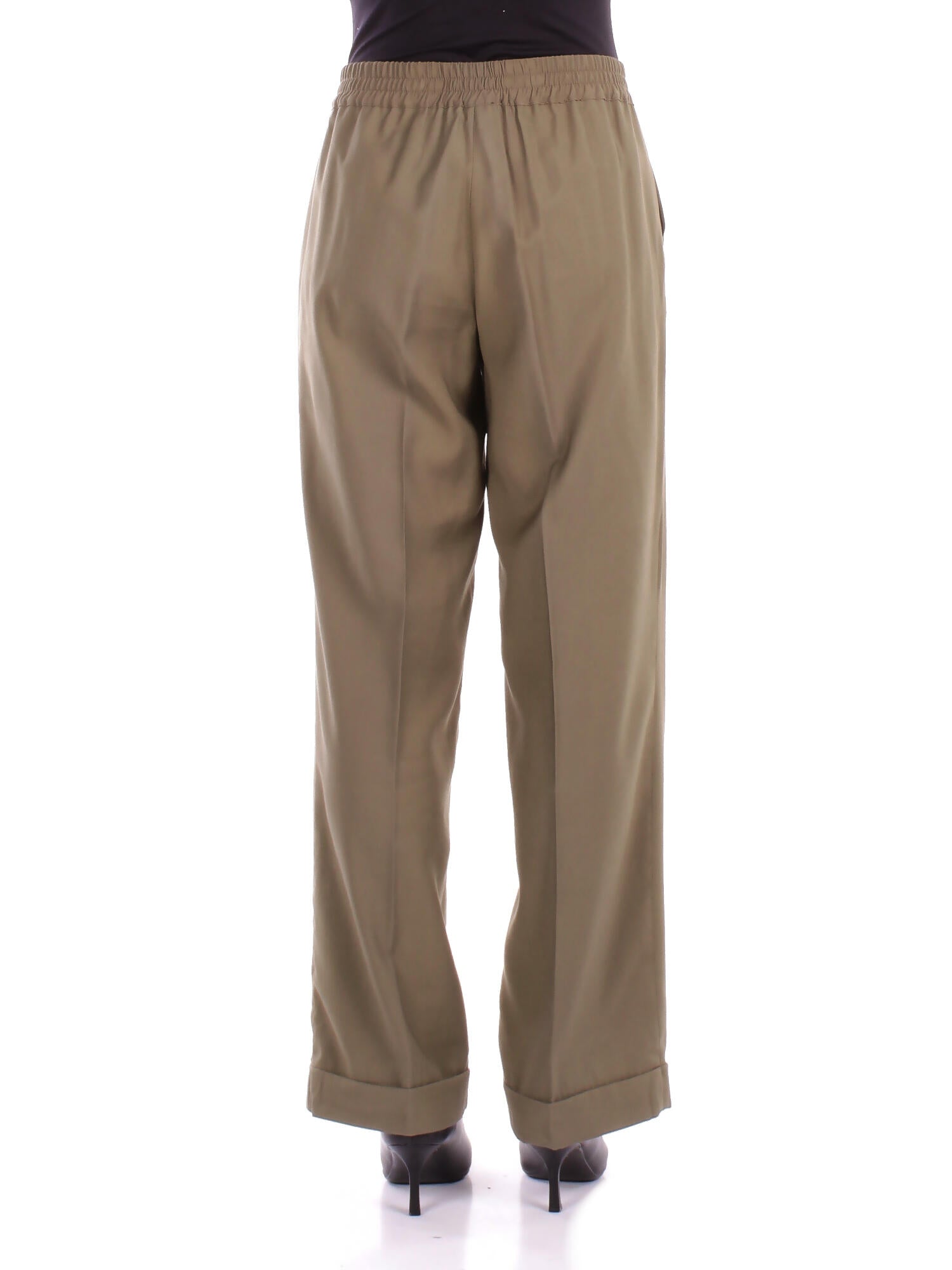 LIU JO Donna Pantalone CA5333T2508 X0662 Pantalone c\risvolto Green