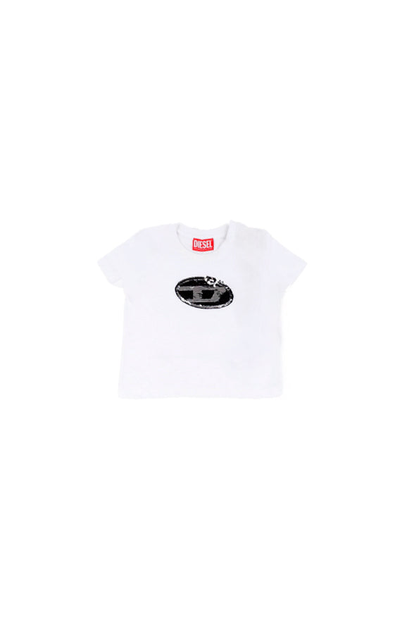 DIESEL Bambina T-shirt J02428 00YI9 K100 Tixan Bianco