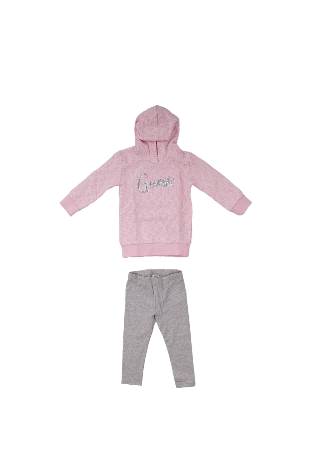 GUESS Bambina Completo K5RG01 KA6R4 P4GG Set ls active top leggings Pink