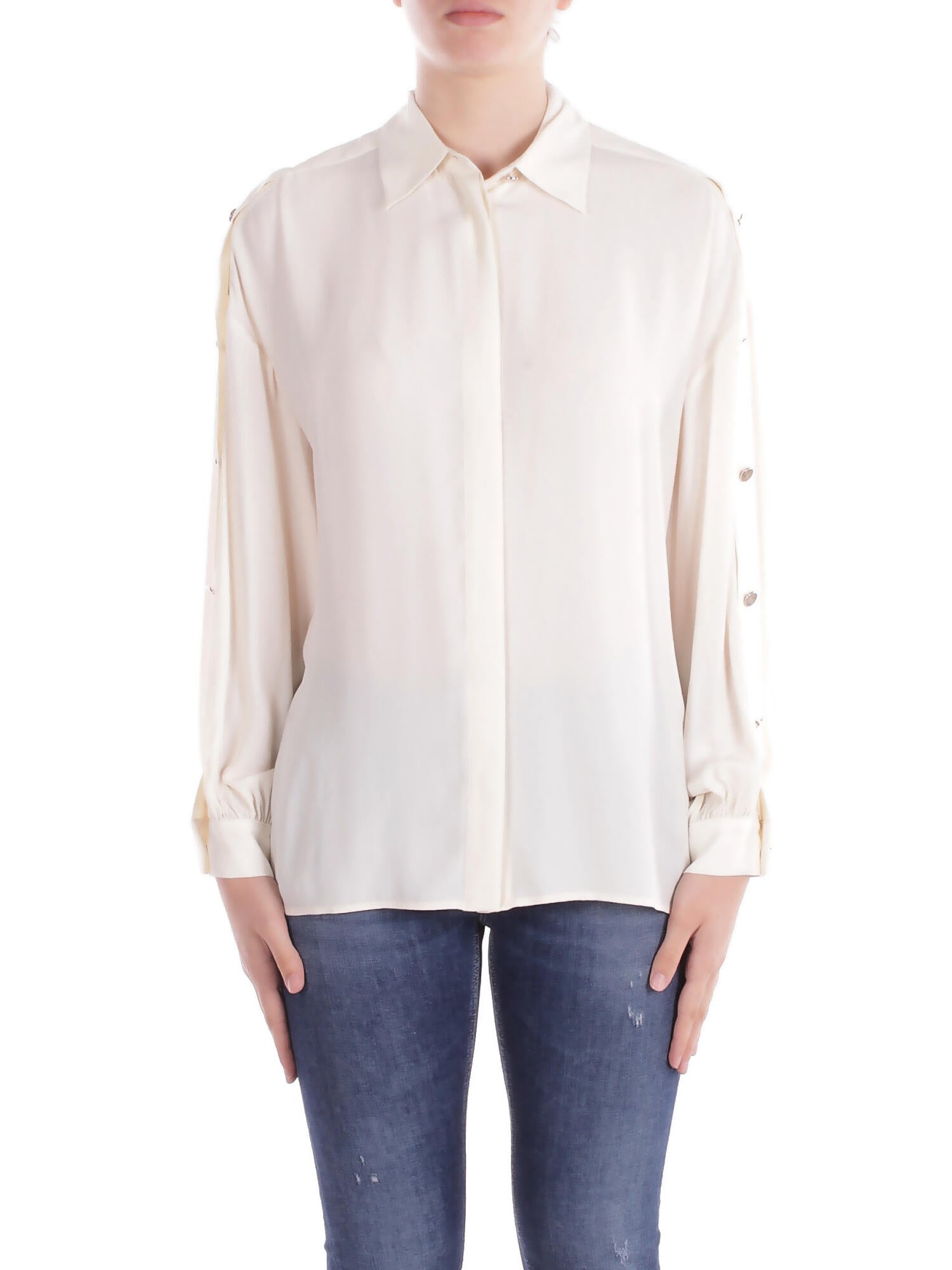 LIU JO Donna Camicia CA5397T1963 X0657 Camicia ts m\l Panna