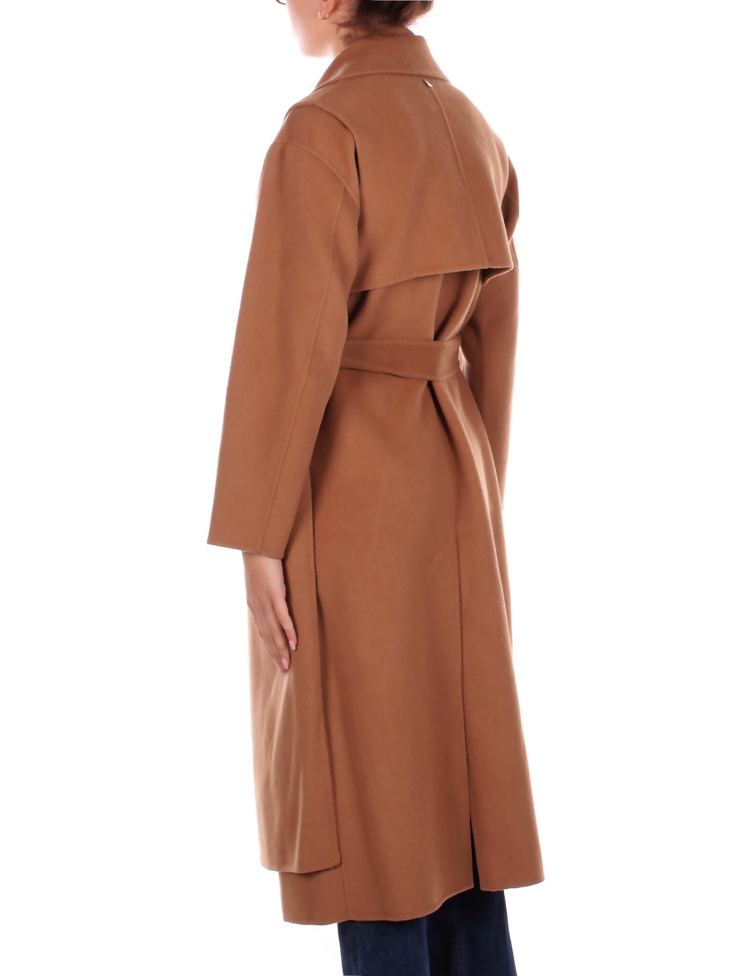 MANILA GRACE Donna Cappotto K110WU MD643 Cappotto gilet Ambra