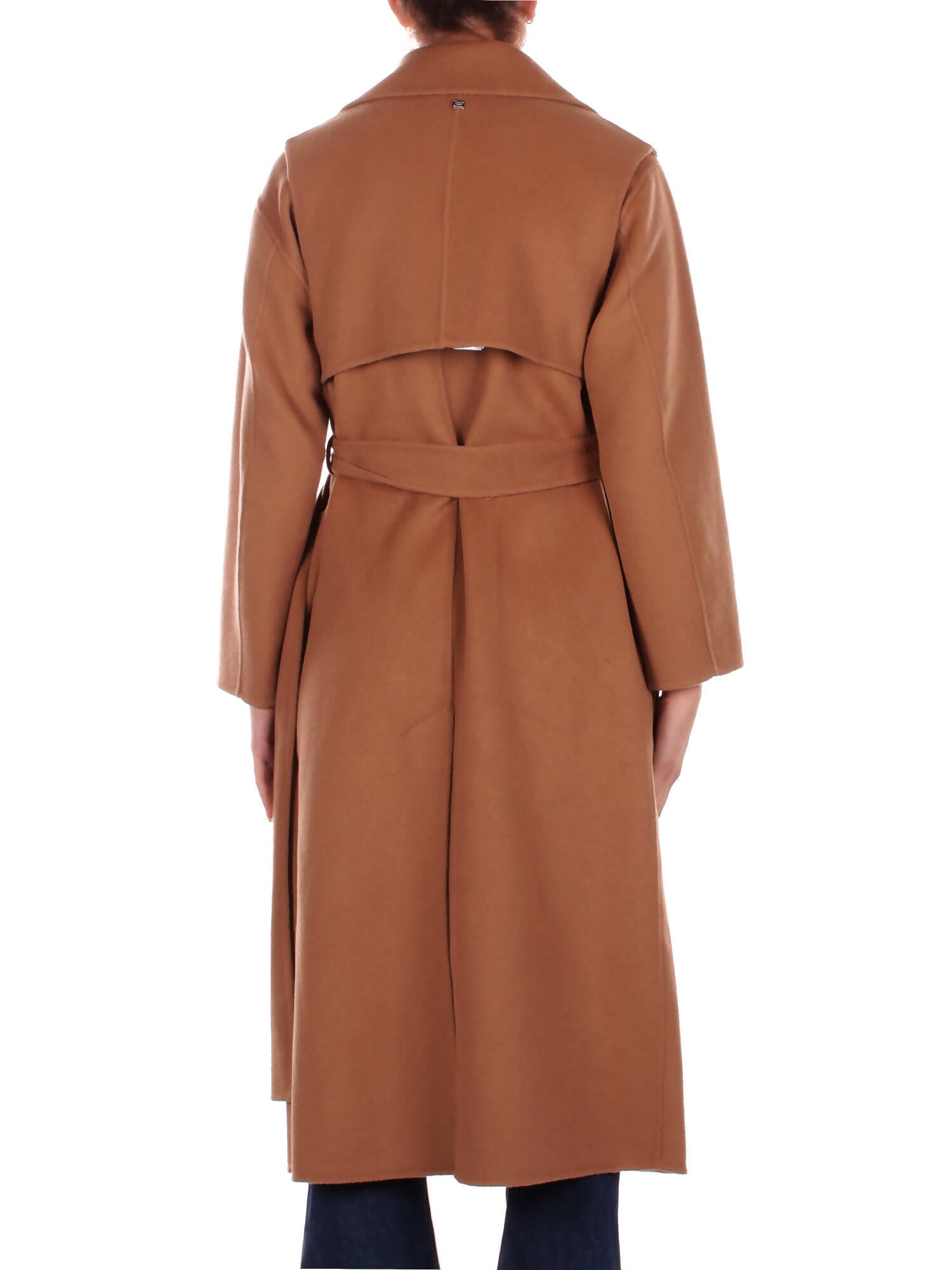 MANILA GRACE Donna Cappotto K110WU MD643 Cappotto gilet Ambra
