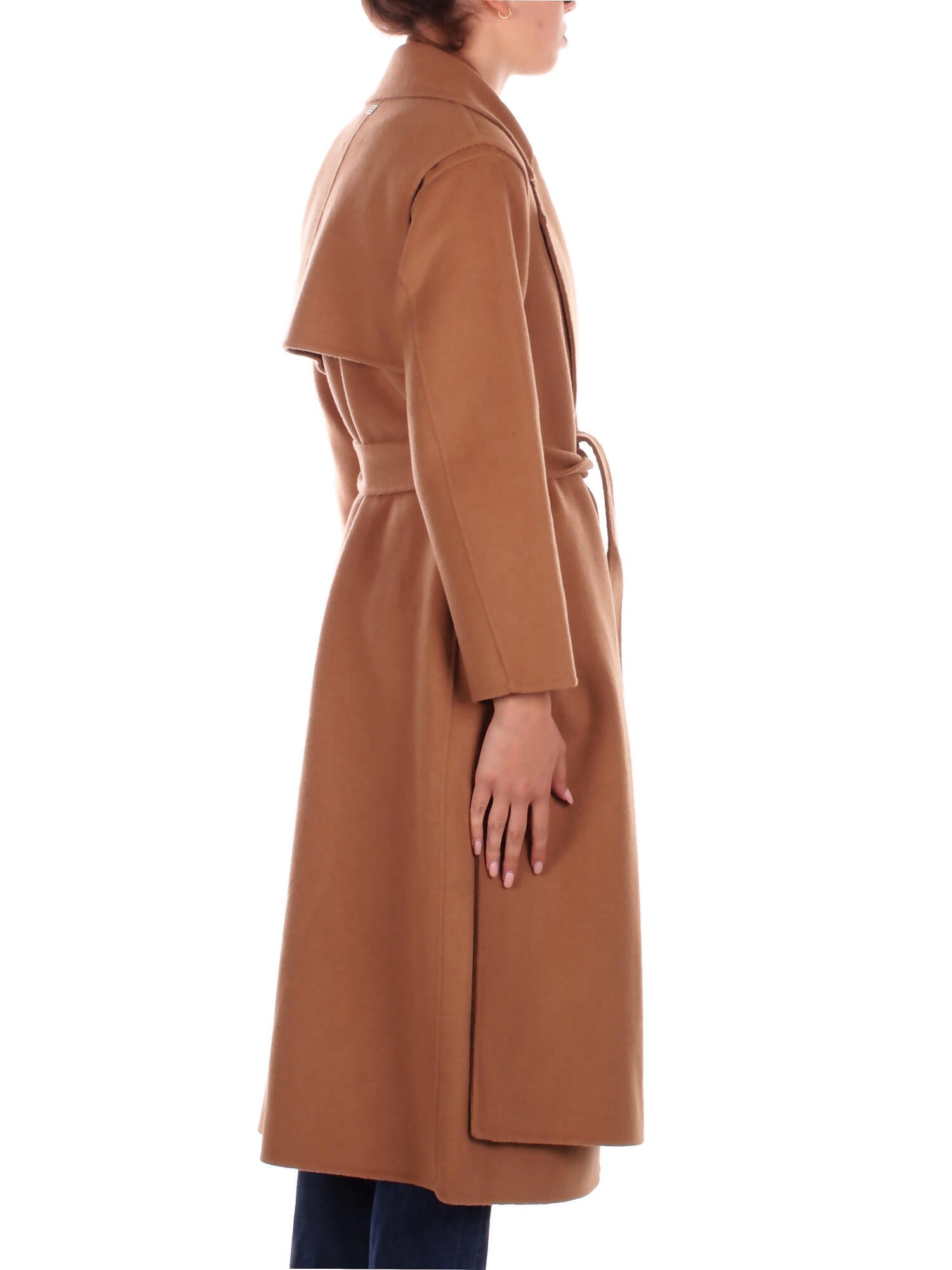 MANILA GRACE Donna Cappotto K110WU MD643 Cappotto gilet Ambra