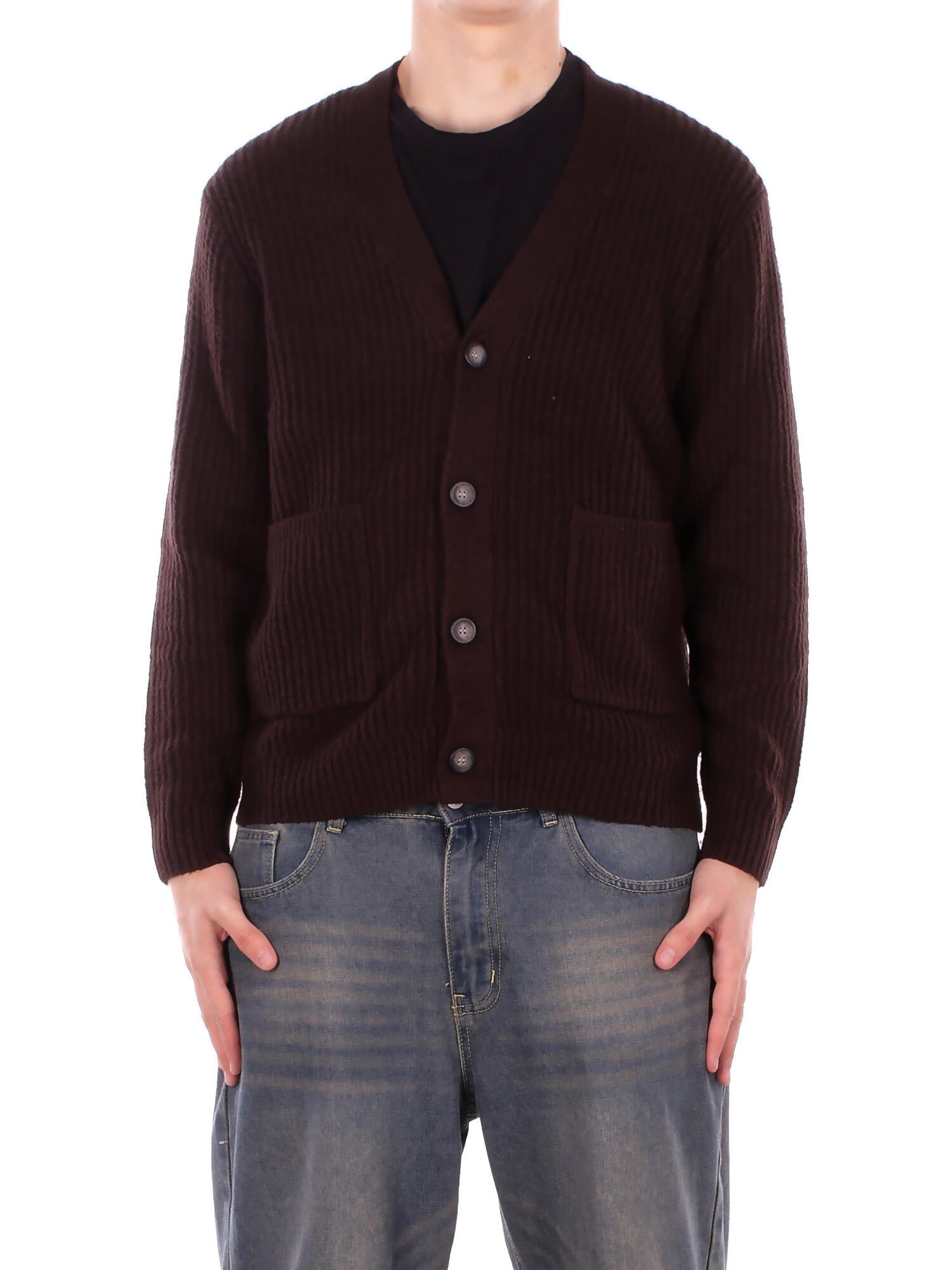 ONLY & SONS Uomo Maglia 22033787 DEMITASSE Onsframe rlx cardigan knit Marrone