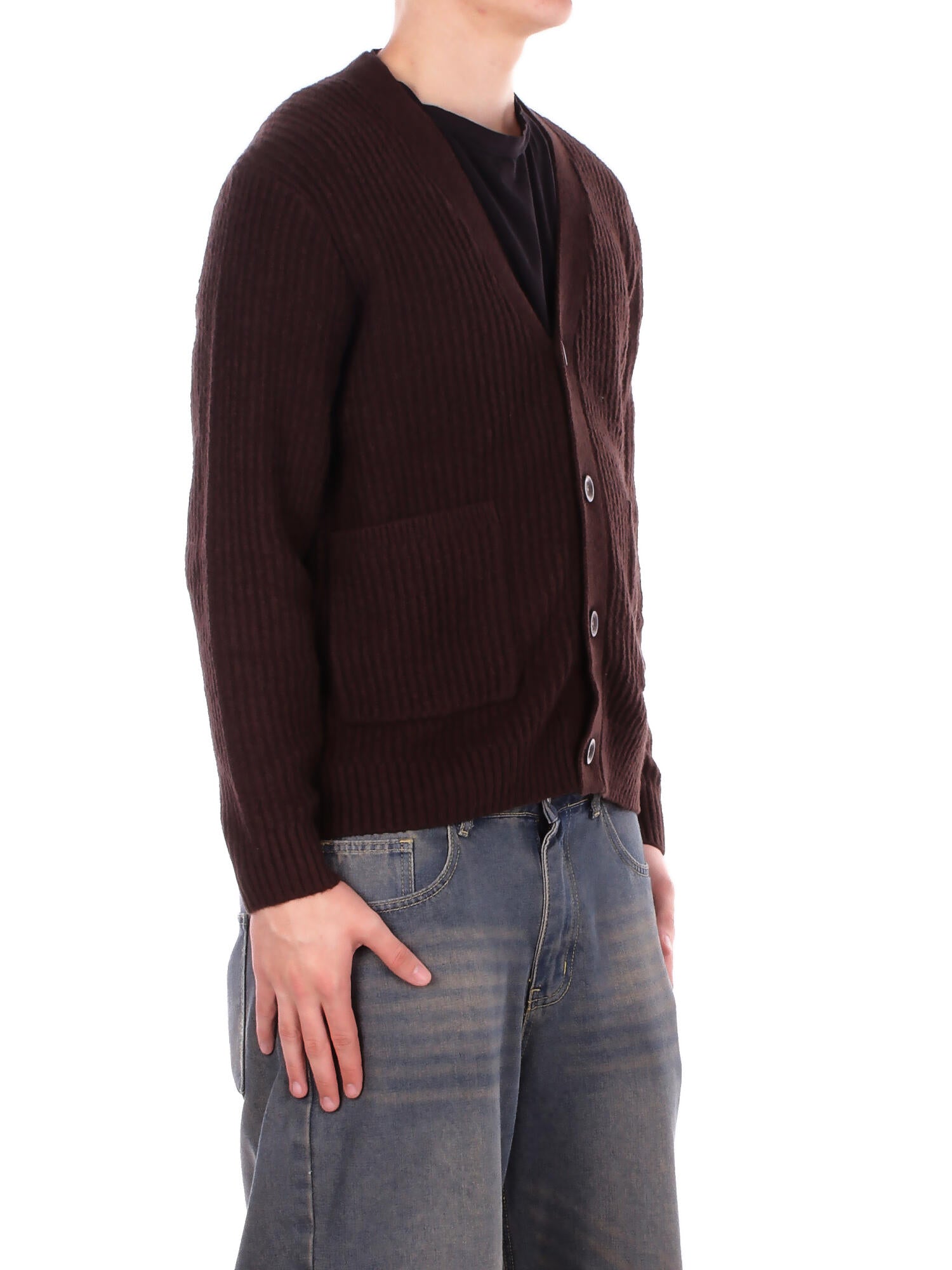 ONLY & SONS Uomo Maglia 22033787 DEMITASSE Onsframe rlx cardigan knit Marrone