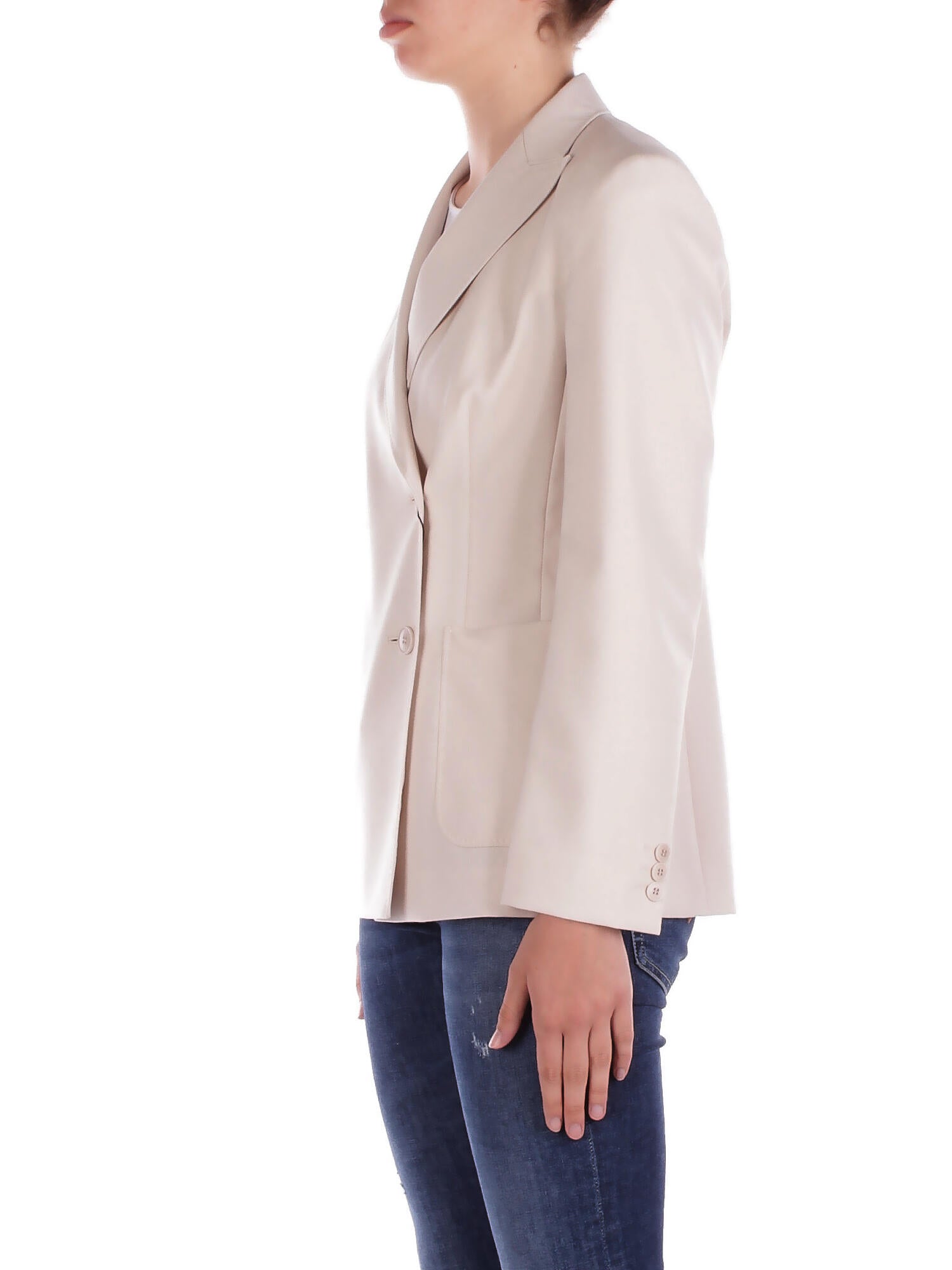 MAX MARA Donna Giacca NERVOSO 011 Giacca tela pura lana Avena