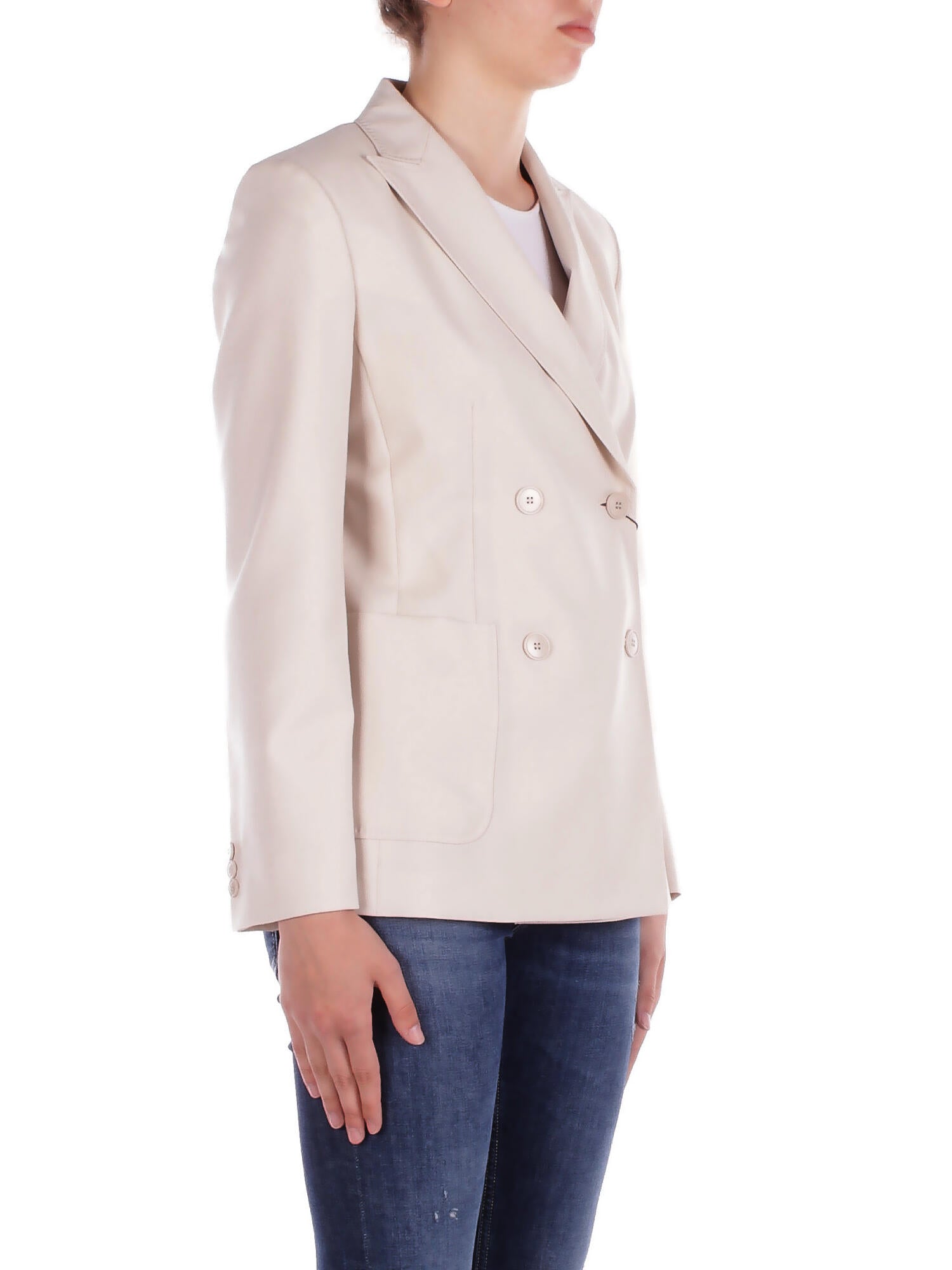 MAX MARA Donna Giacca NERVOSO 011 Giacca tela pura lana Avena