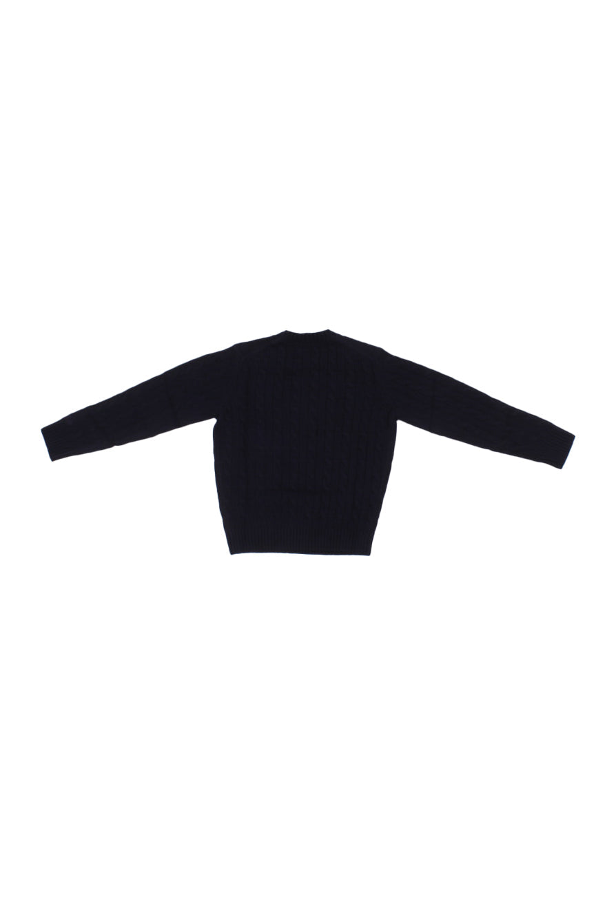 MC2 SAINT BARTH Bambino Maglia NIX0002 00063I 62 Nixon braid wool Blu