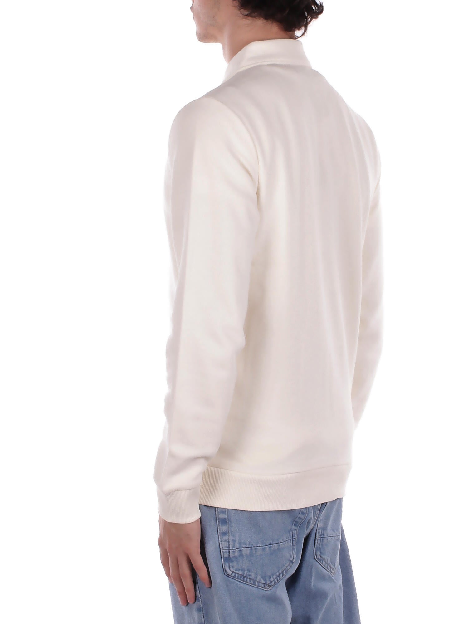 FRED PERRY Uomo Felpa J1328 560 Fp zip through collared sweats Ecru