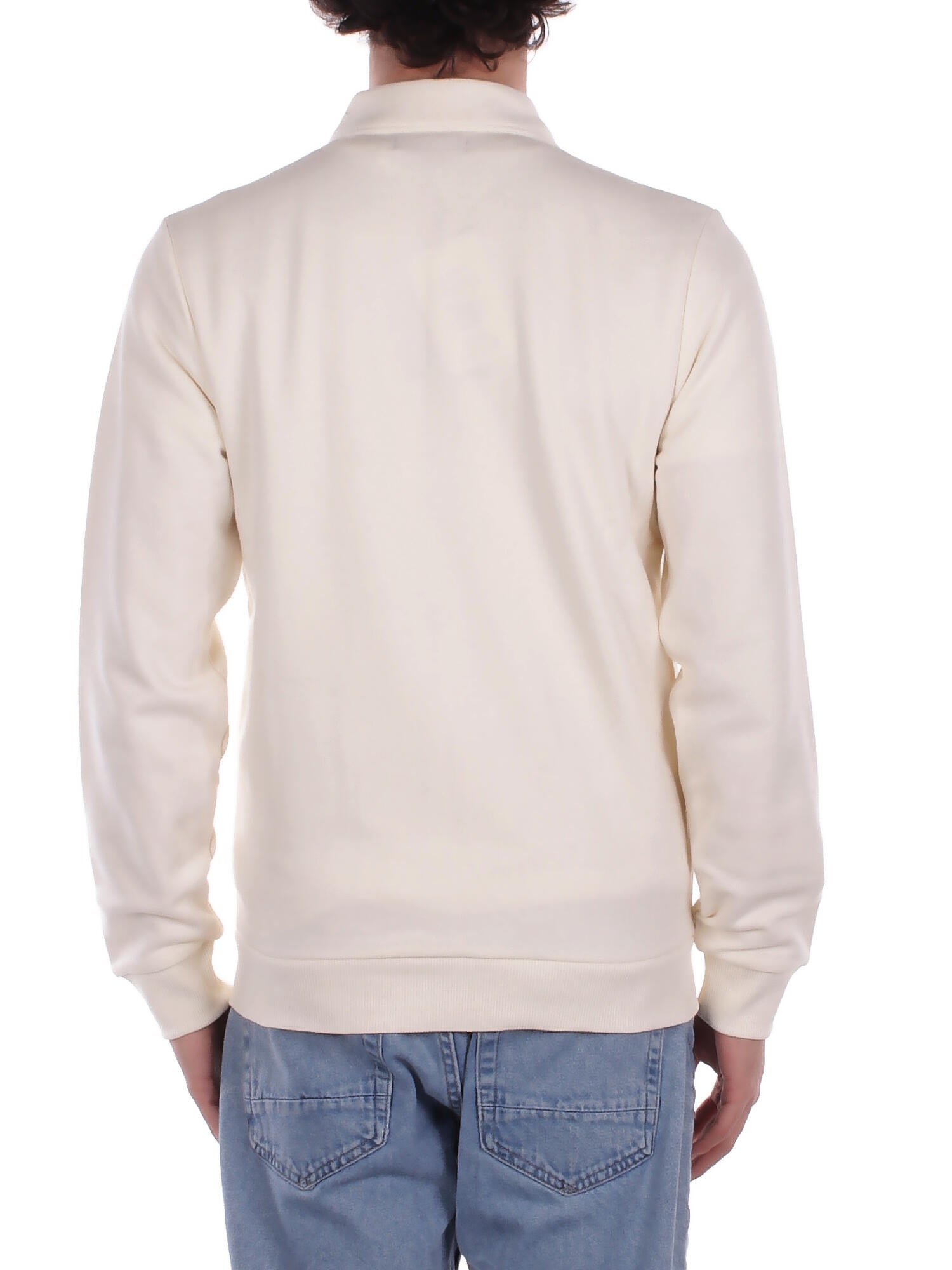 FRED PERRY Uomo Felpa J1328 560 Fp zip through collared sweats Ecru