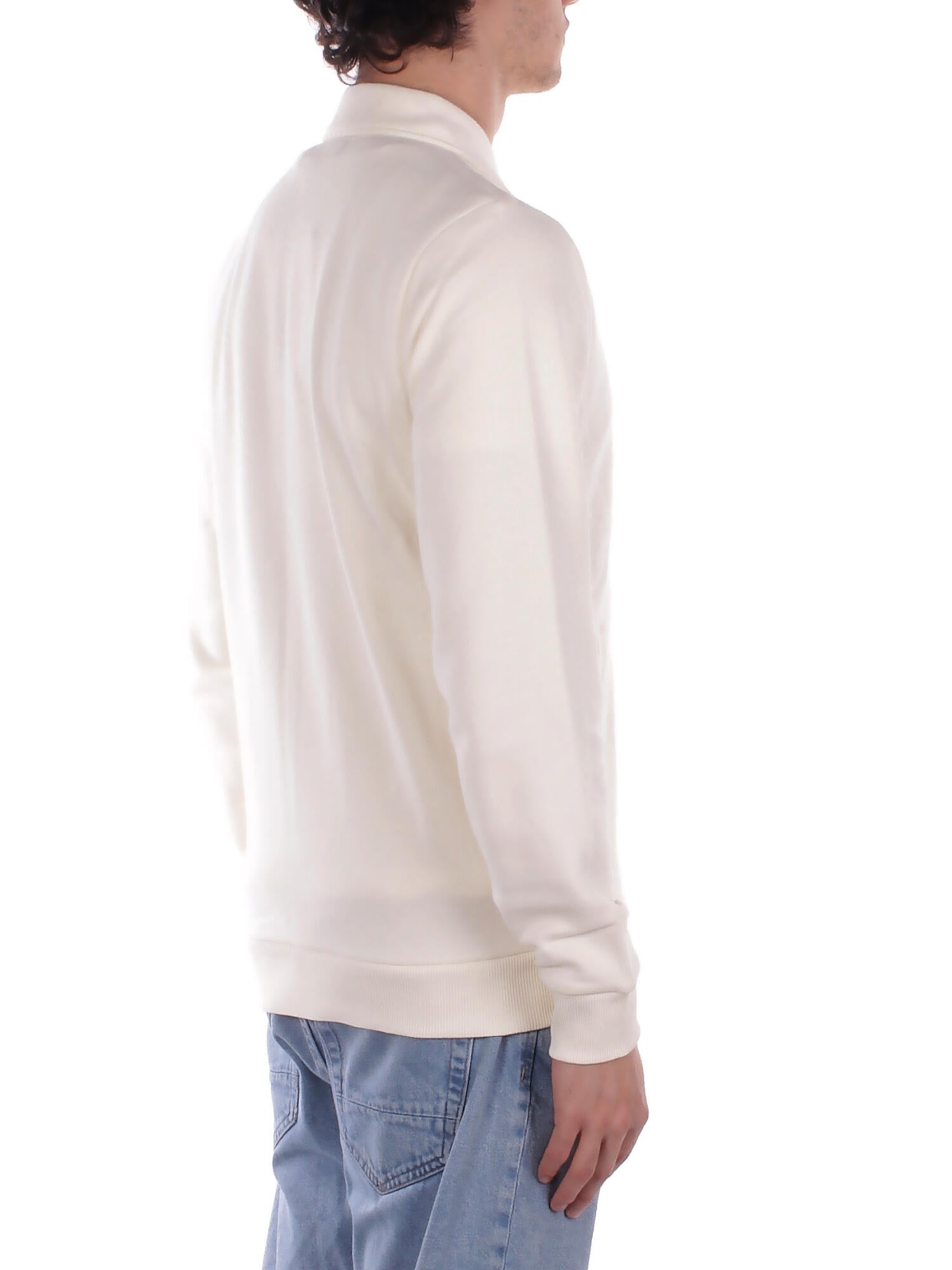 FRED PERRY Uomo Felpa J1328 560 Fp zip through collared sweats Ecru