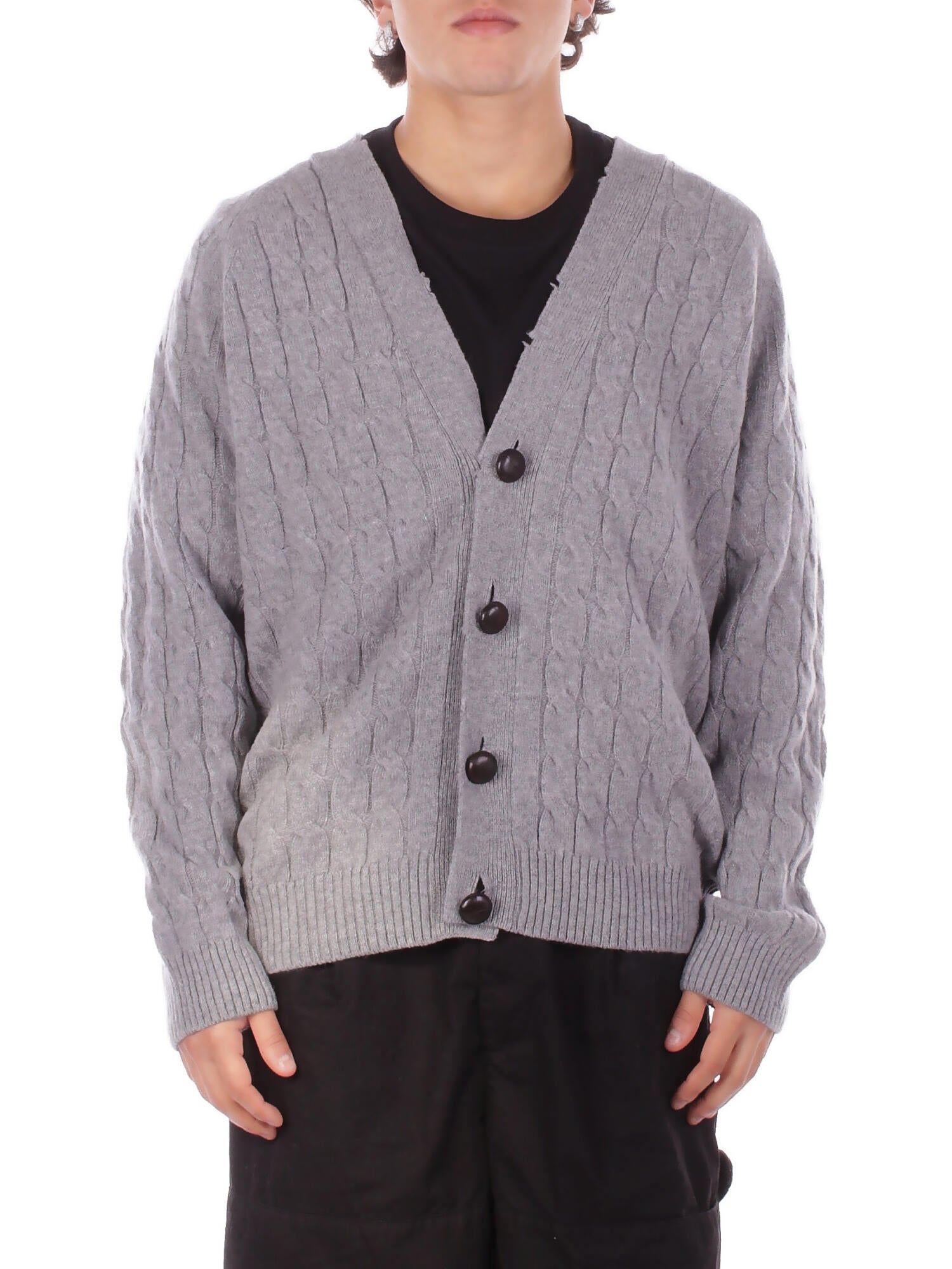 AMARANTO Uomo Maglia B9F0095 FU93M Knitwear Argento