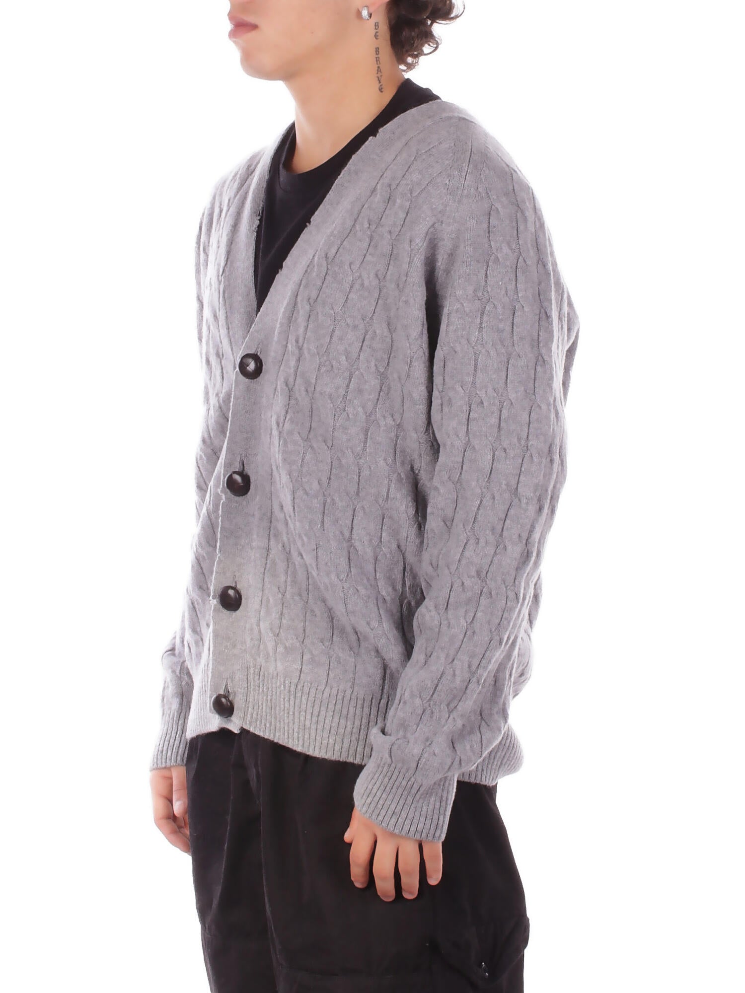 AMARANTO Uomo Maglia B9F0095 FU93M Knitwear Argento