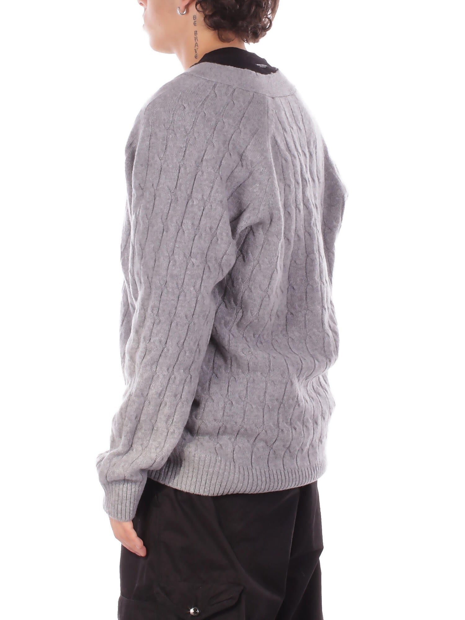 AMARANTO Uomo Maglia B9F0095 FU93M Knitwear Argento