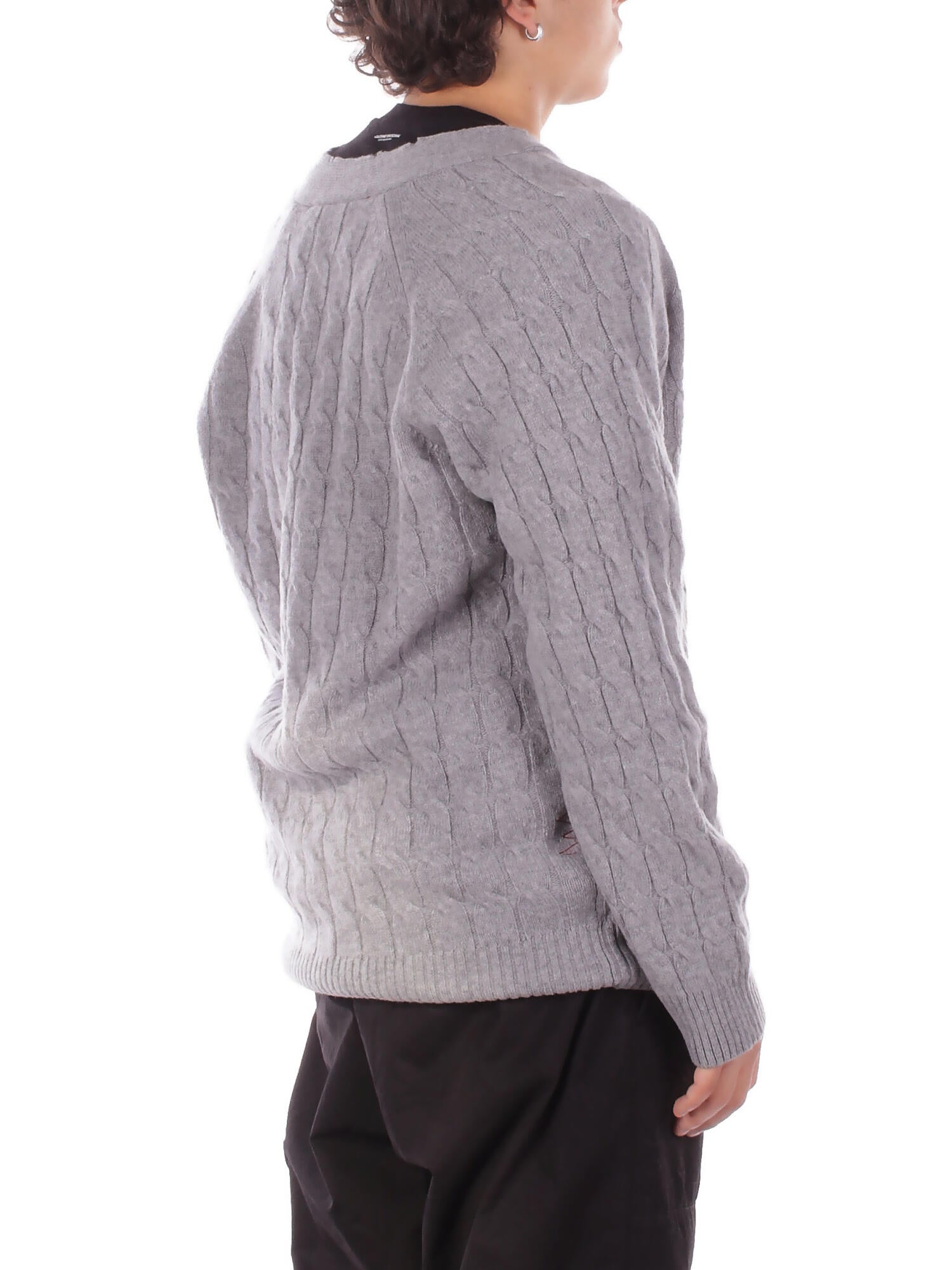 AMARANTO Uomo Maglia B9F0095 FU93M Knitwear Argento