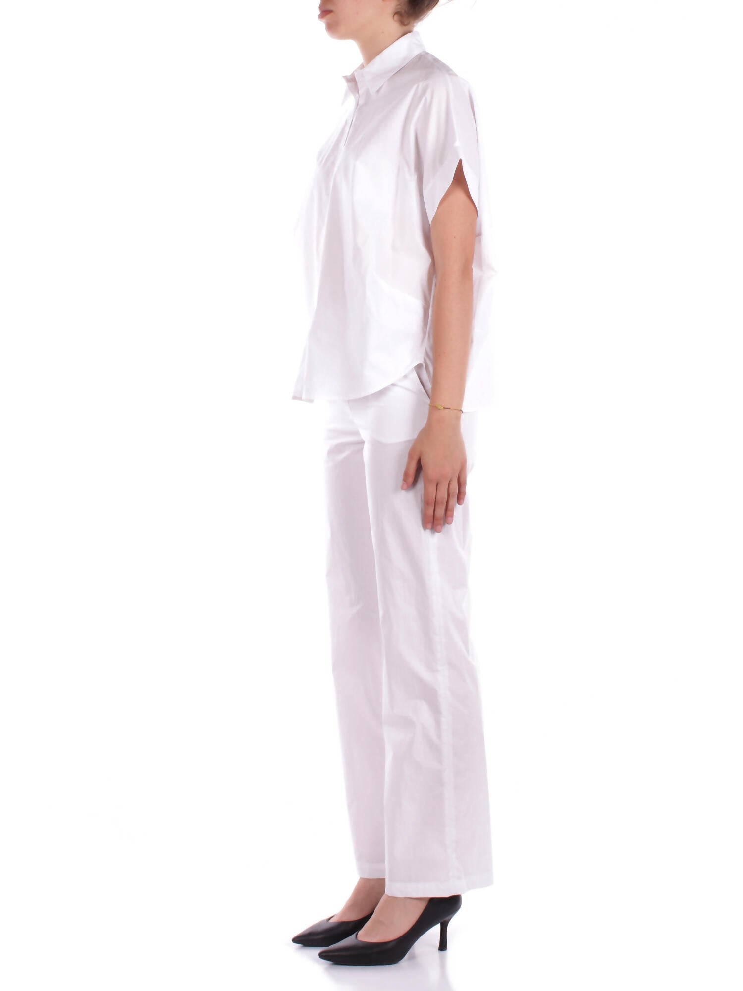 MANILA GRACE Donna Pantalone P264CU MA009 Pantalone straight Bianco ottico