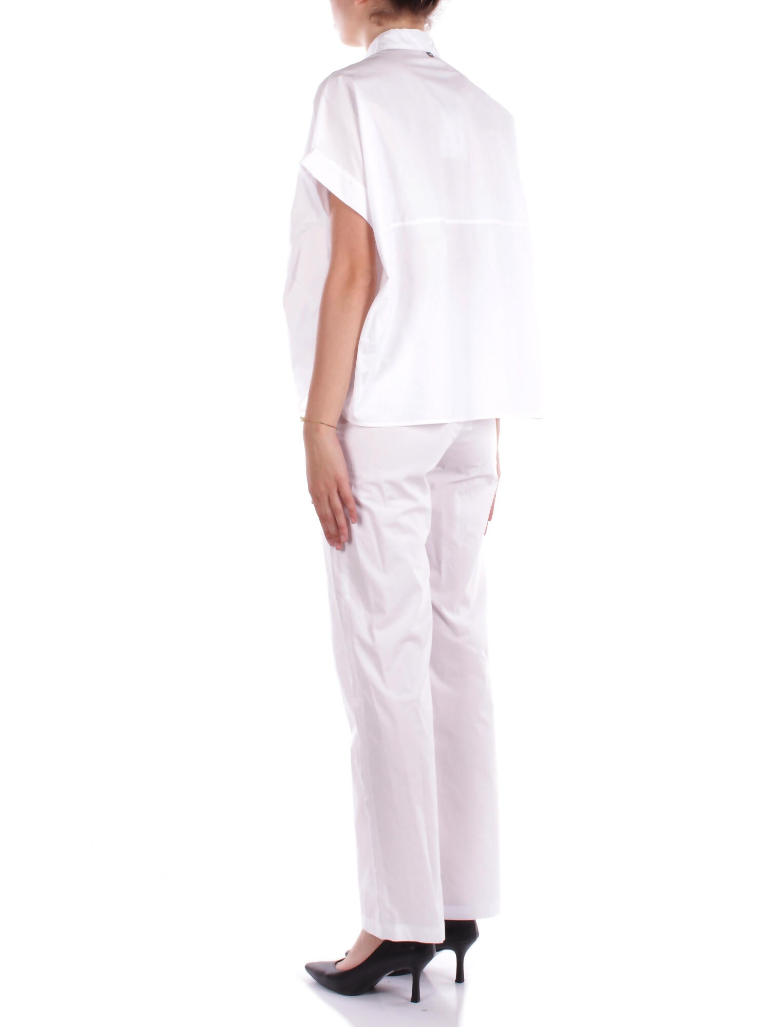 MANILA GRACE Donna Pantalone P264CU MA009 Pantalone straight Bianco ottico