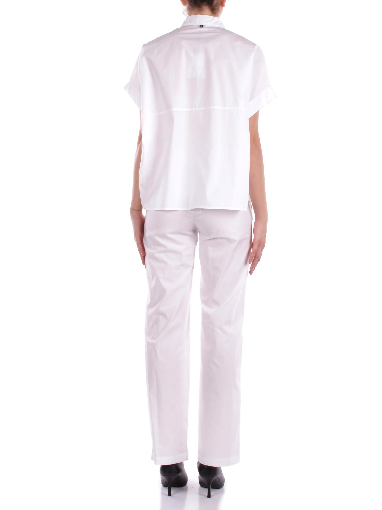 MANILA GRACE Donna Pantalone P264CU MA009 Pantalone straight Bianco ottico