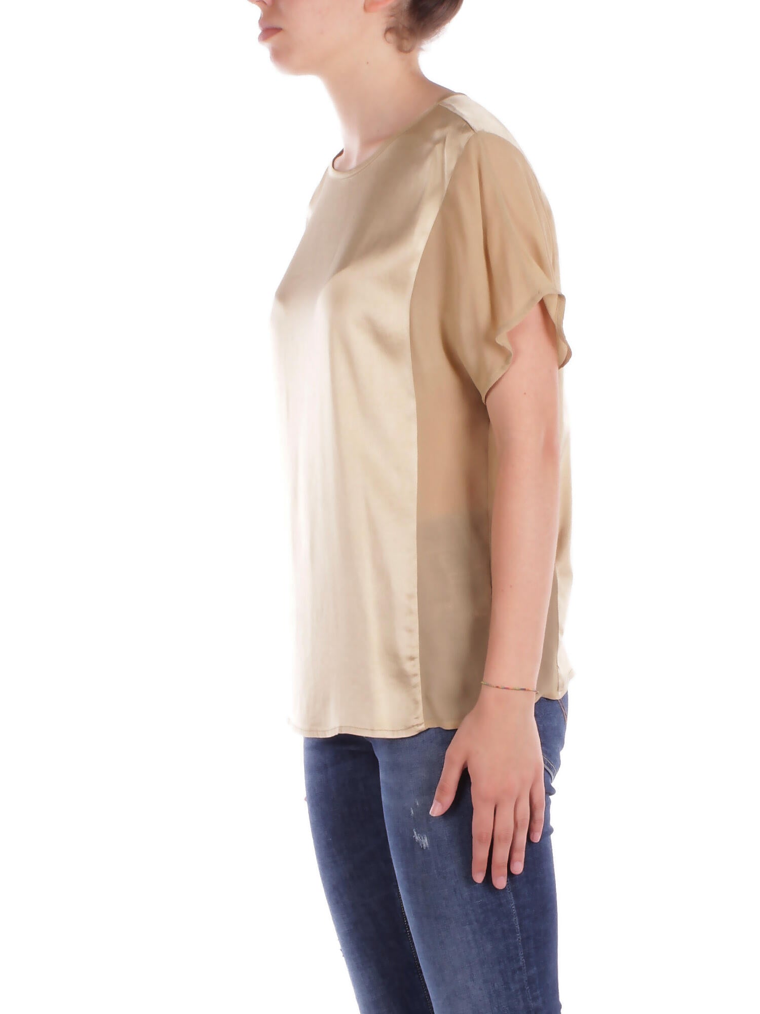 MANILA GRACE Donna Blusa C037VU MA002 Blusa scatola Beige