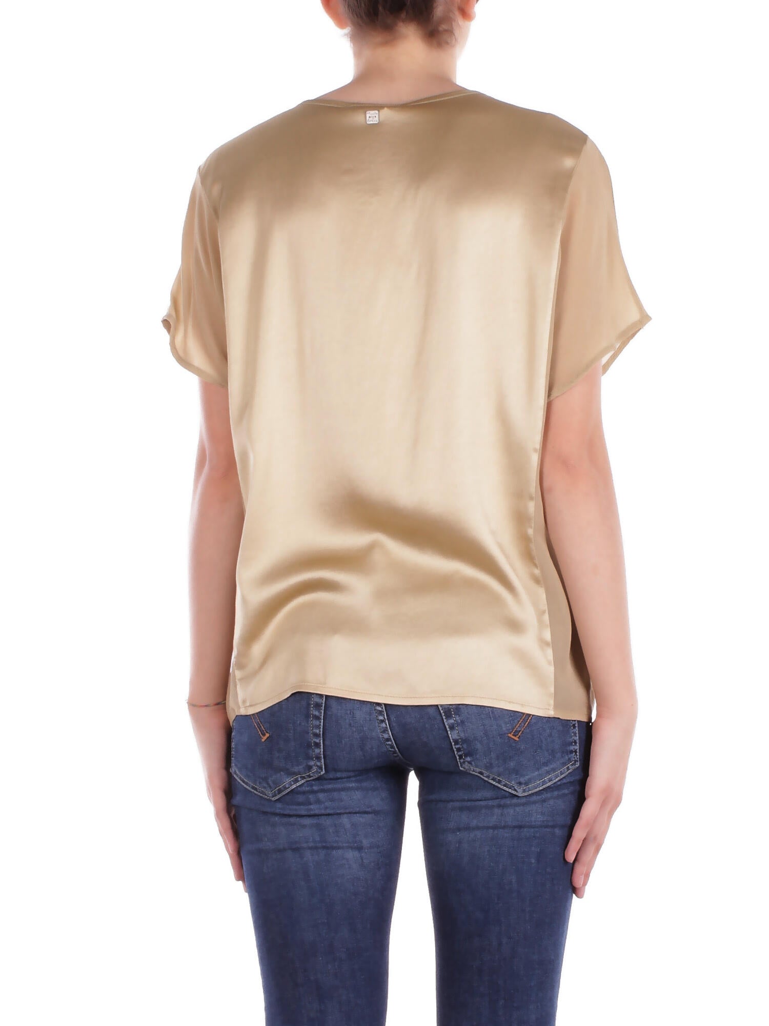 MANILA GRACE Donna Blusa C037VU MA002 Blusa scatola Beige