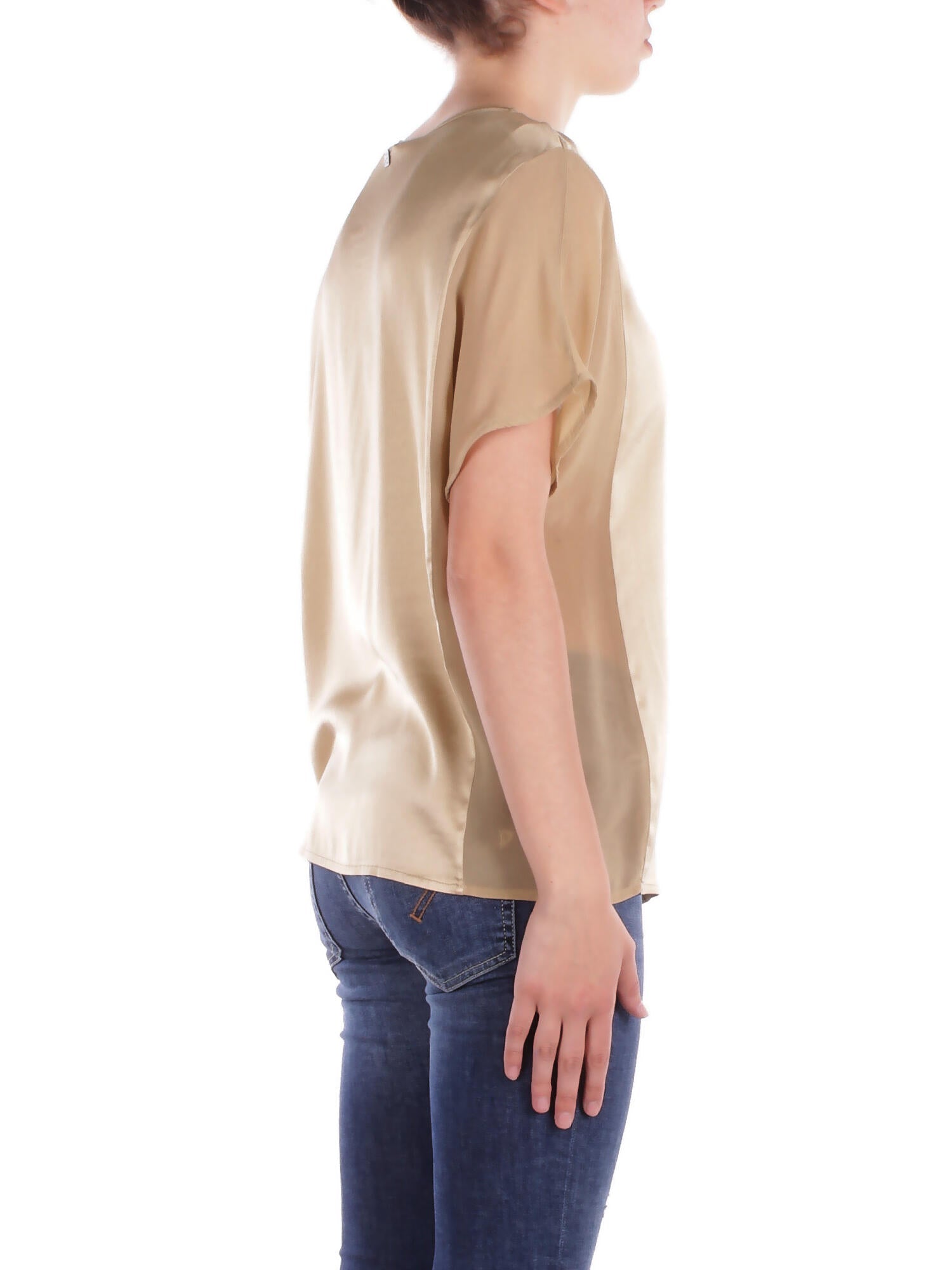 MANILA GRACE Donna Blusa C037VU MA002 Blusa scatola Beige