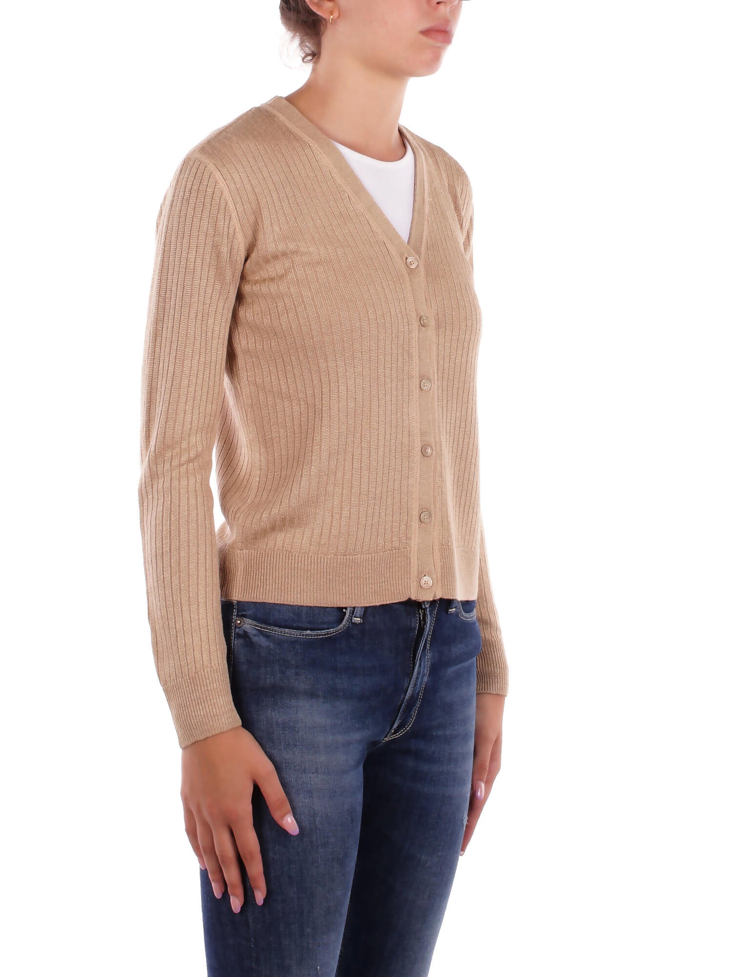 RALPH LAUREN Donna Maglia 200971350 001 Denzel-long	sleeve-cardigan Tan