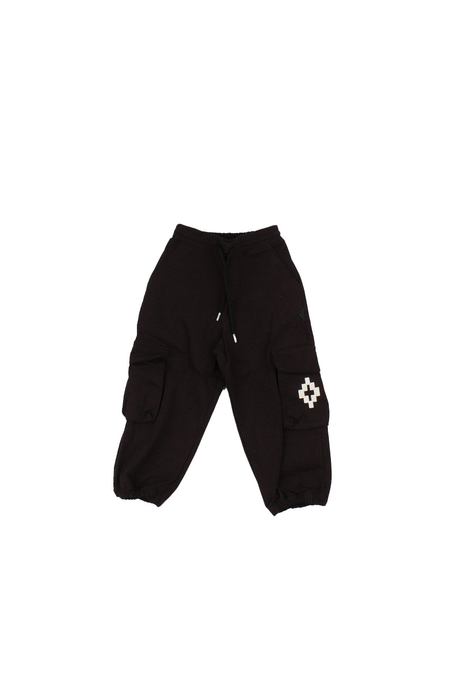 MARCELO BURLON COUNTY OF MILAN Bambino Pantalone F5CMJBPA050 110 Gabardine pants boy Black
