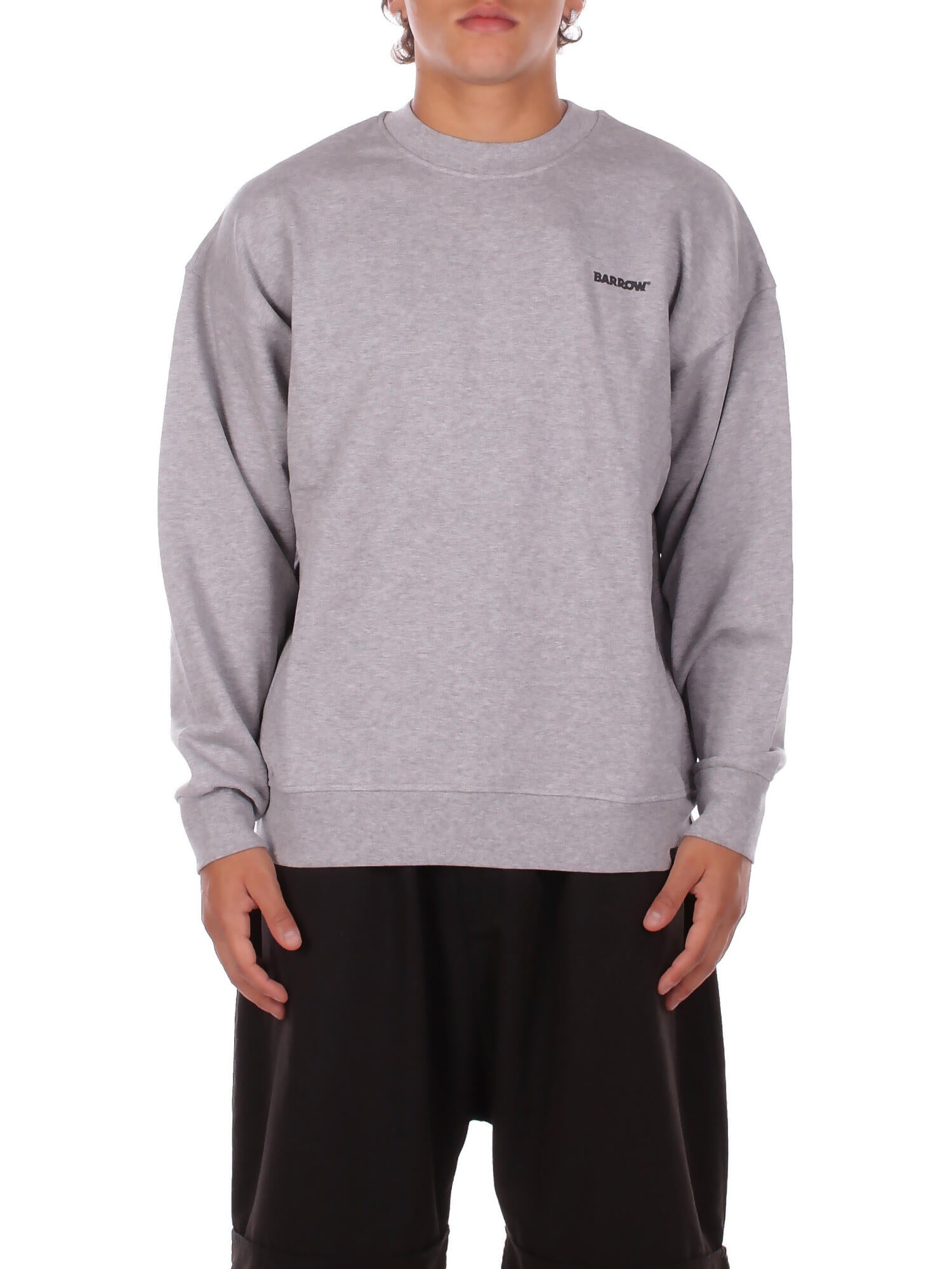 BARROW Unisex Felpa F5BWUASW069 107 Sweatshirt unisex Grigio melange