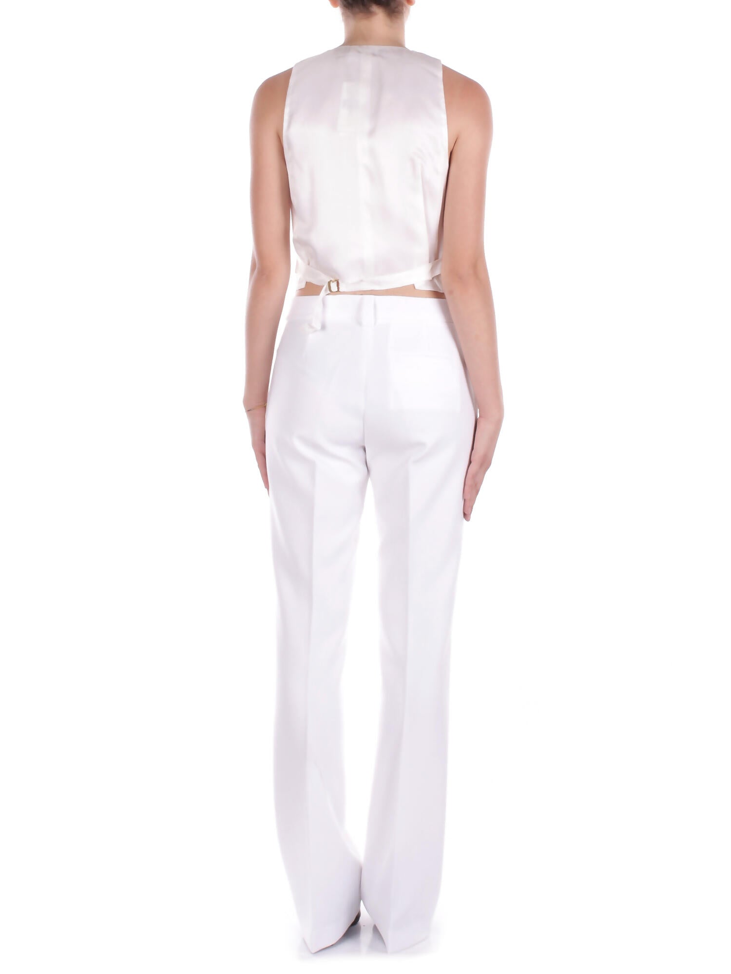 LIU JO Donna Pantalone CA5375T2957 X025A Pantalone fit & flare White