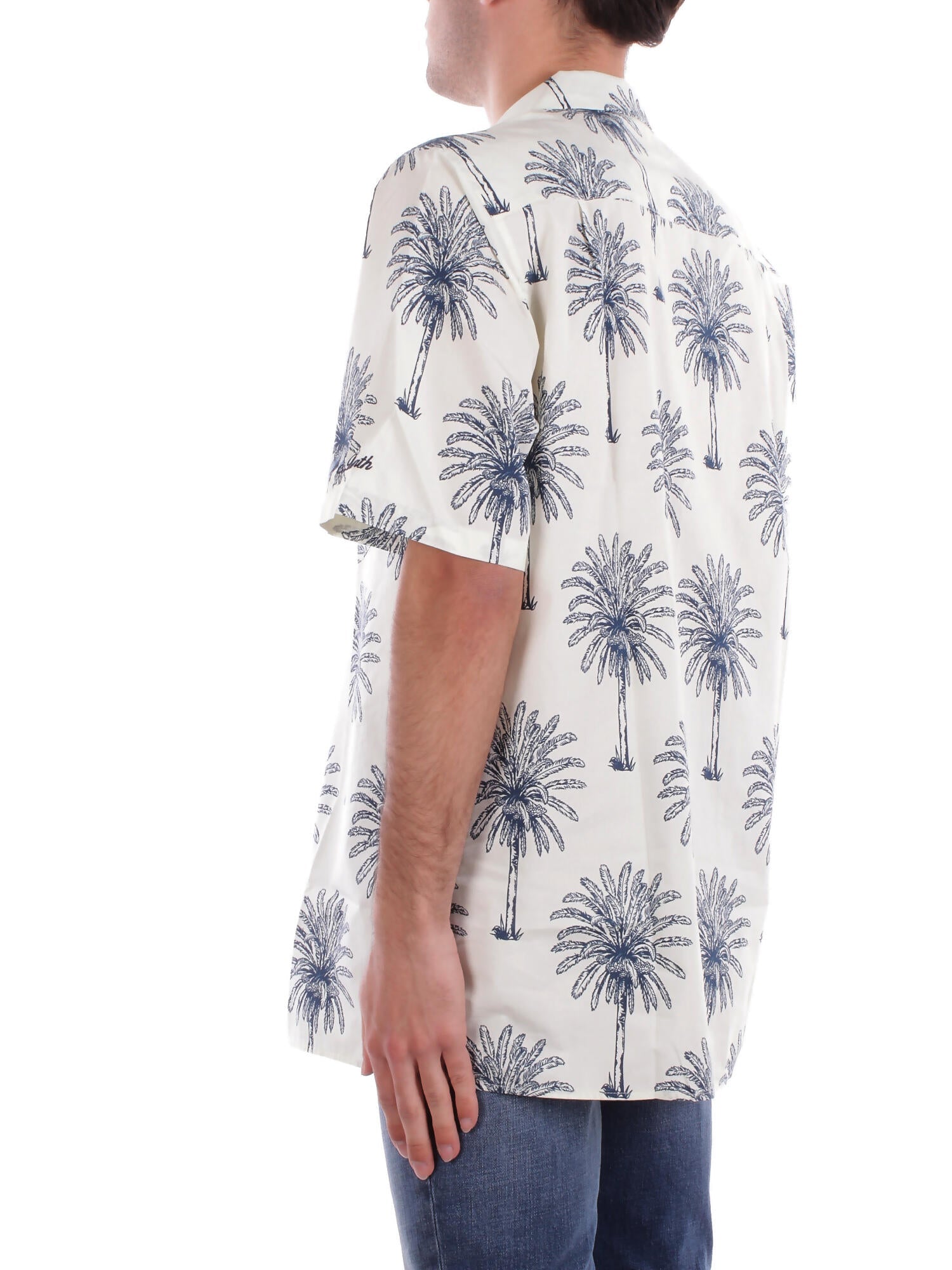 MC2 SAINT BARTH Uomo Camicia KALE001 01446H 1061 Kalea cotton botanical palm Fantasia