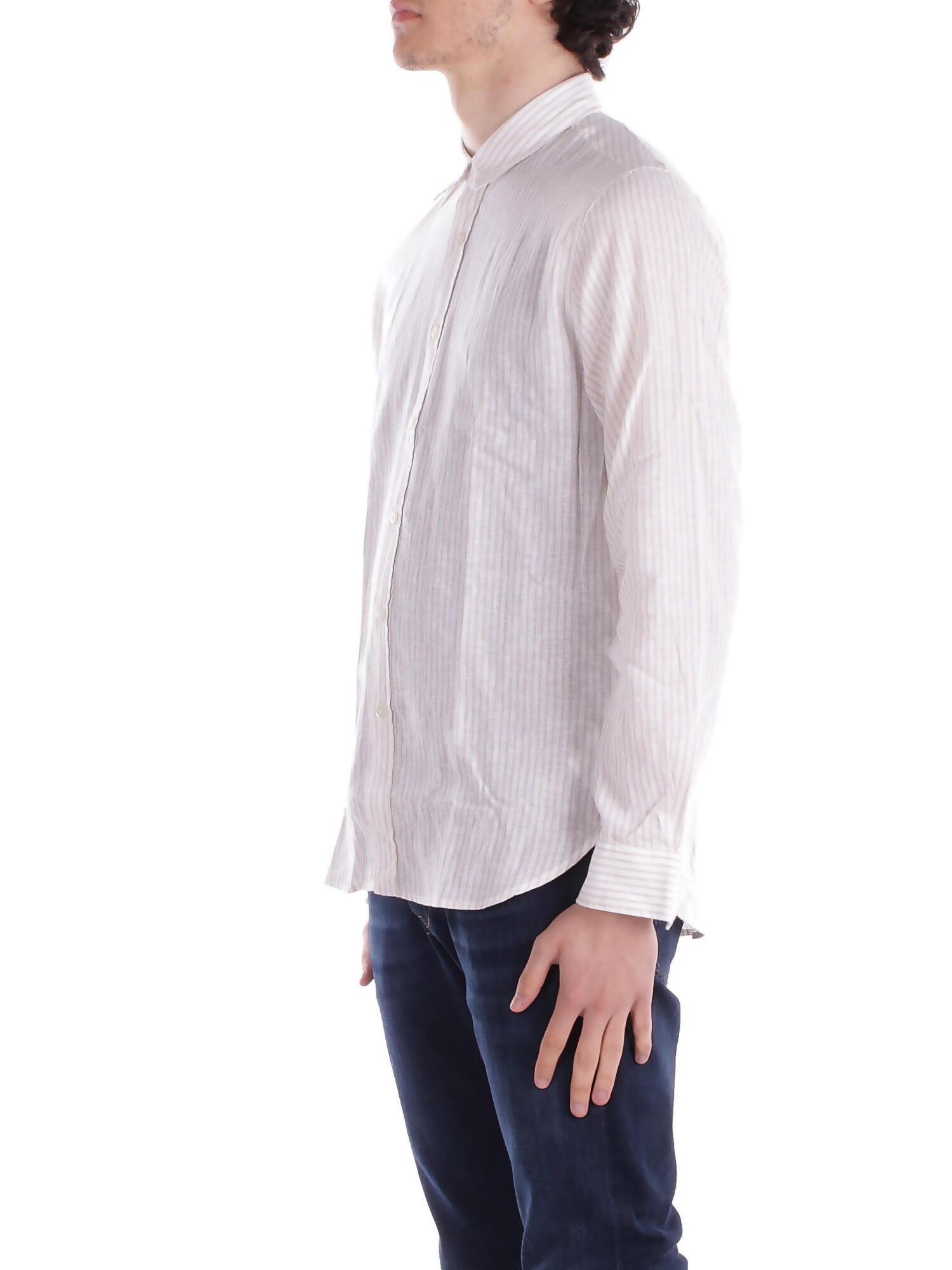 WOOLRICH Uomo Camicia CFWOSI0170MRUT3977 8709 Cotton linen shirt Riga beige