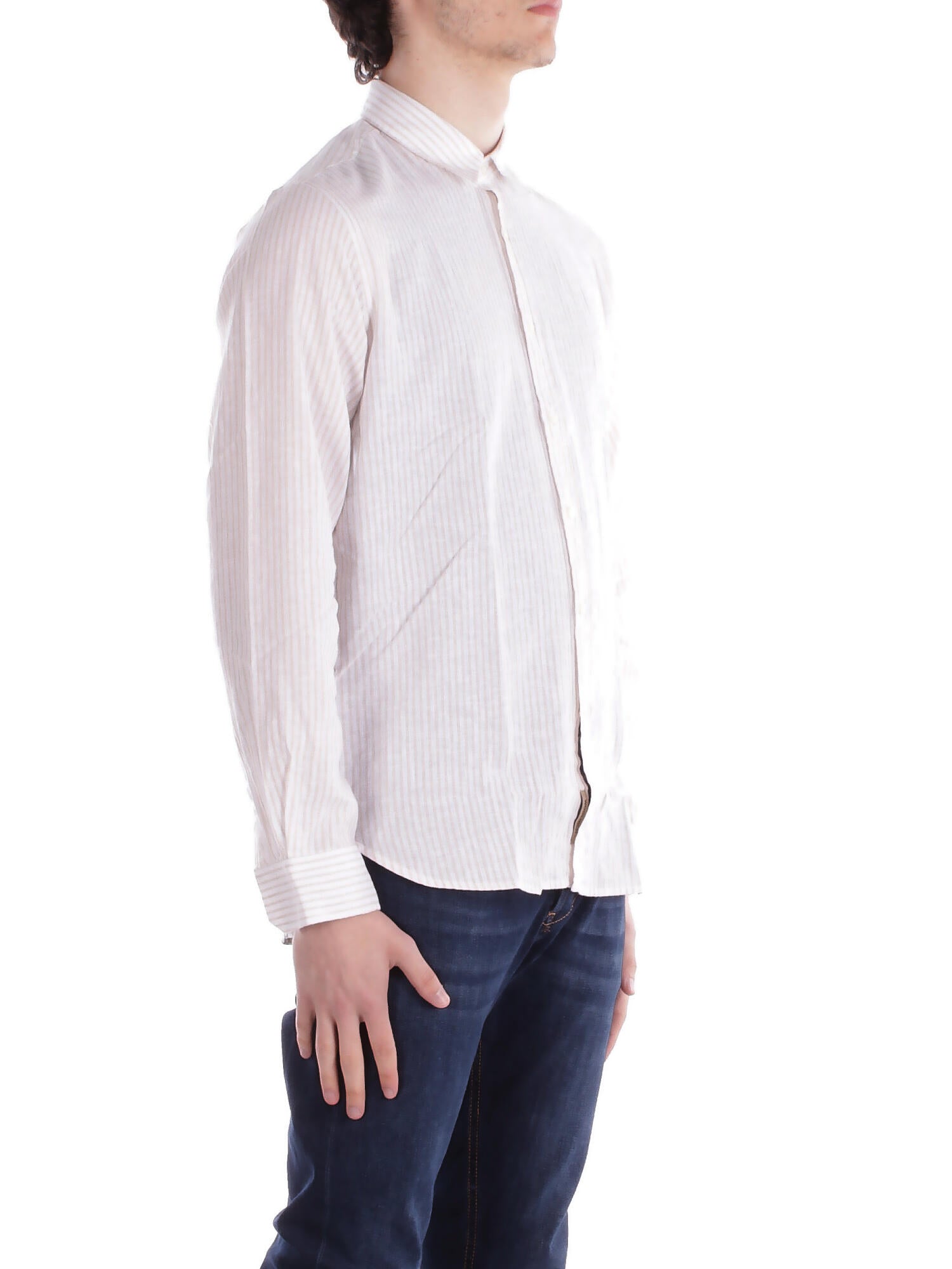 WOOLRICH Uomo Camicia CFWOSI0170MRUT3977 8709 Cotton linen shirt Riga beige