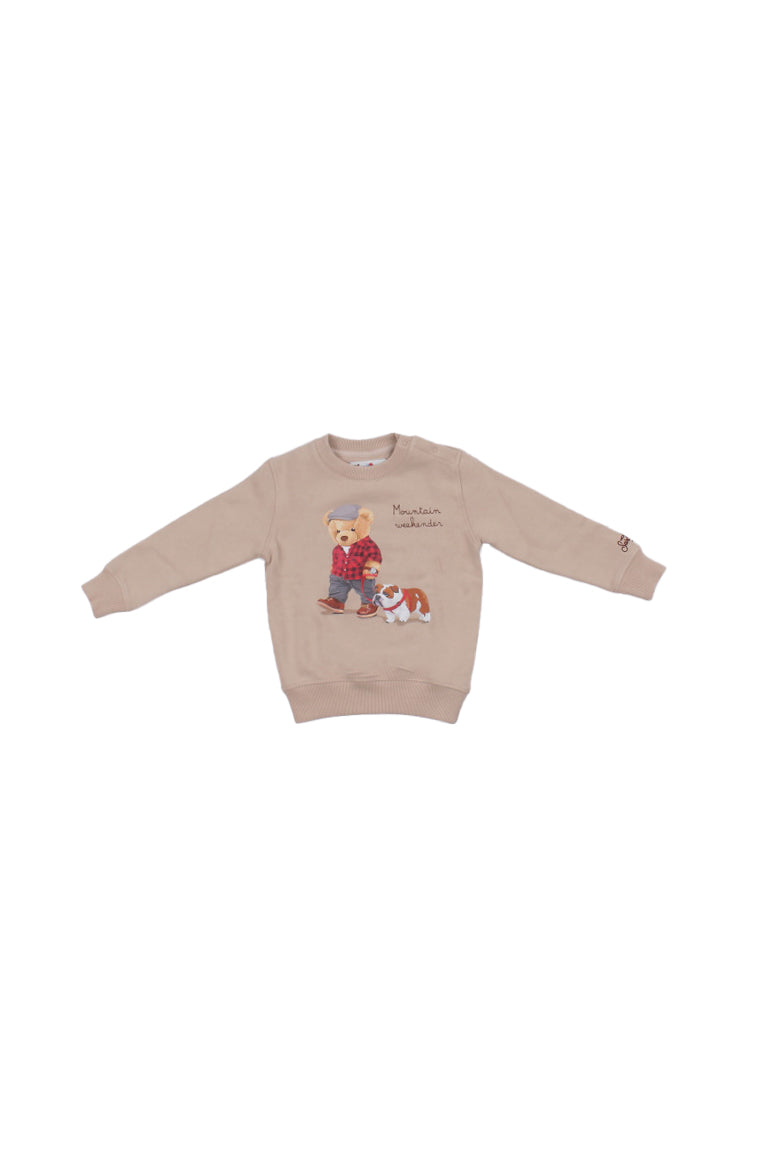 MC2 SAINT BARTH Bambino Maglia HUT0004 00563I 11 Hutton n st moritz bear Marrone