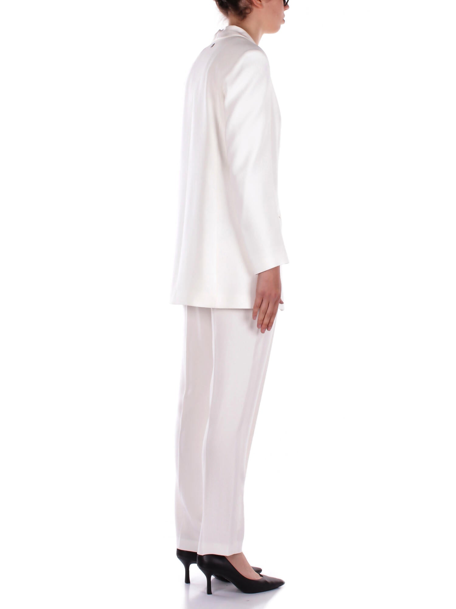 MANILA GRACE Donna Giacca G162VU MA043 Giacca collo scialla Off white