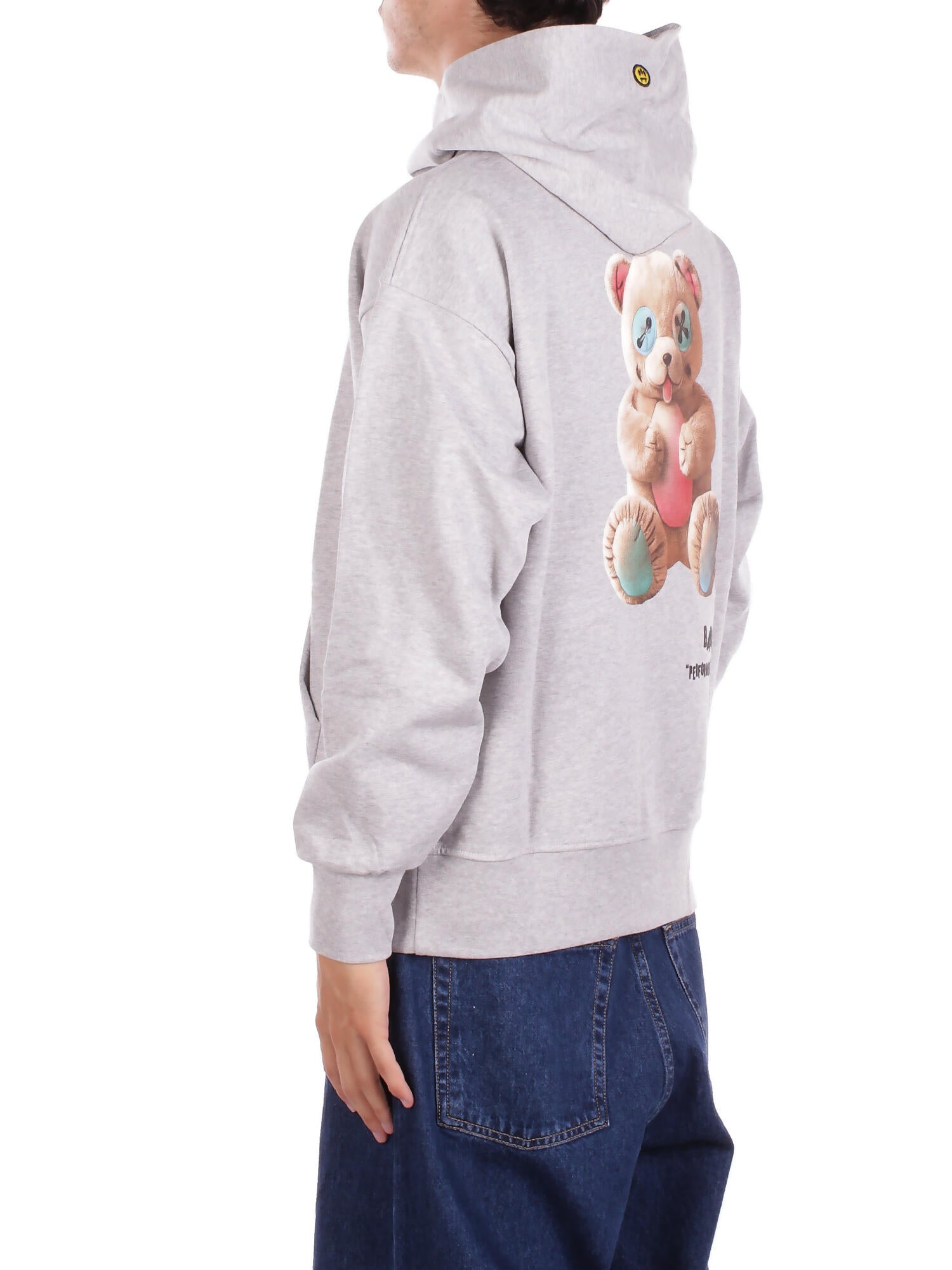 BARROW Unisex Felpa F5BWUAHS047 107 Hoodie unisex Grigio melange