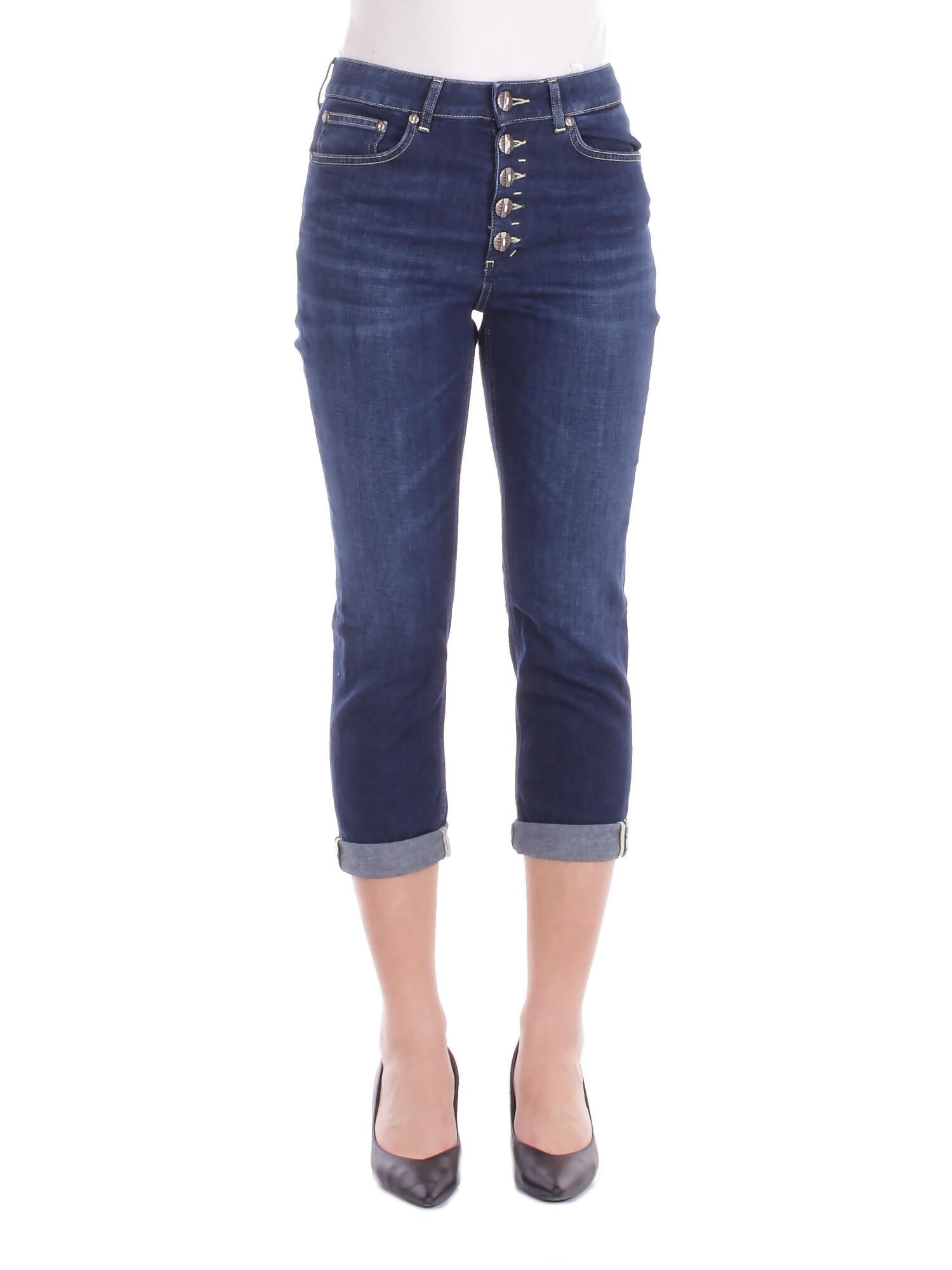 DONDUP Donna Jeans DP268B DS0345LG9 800 Pantalone koons bott gioiello Denim