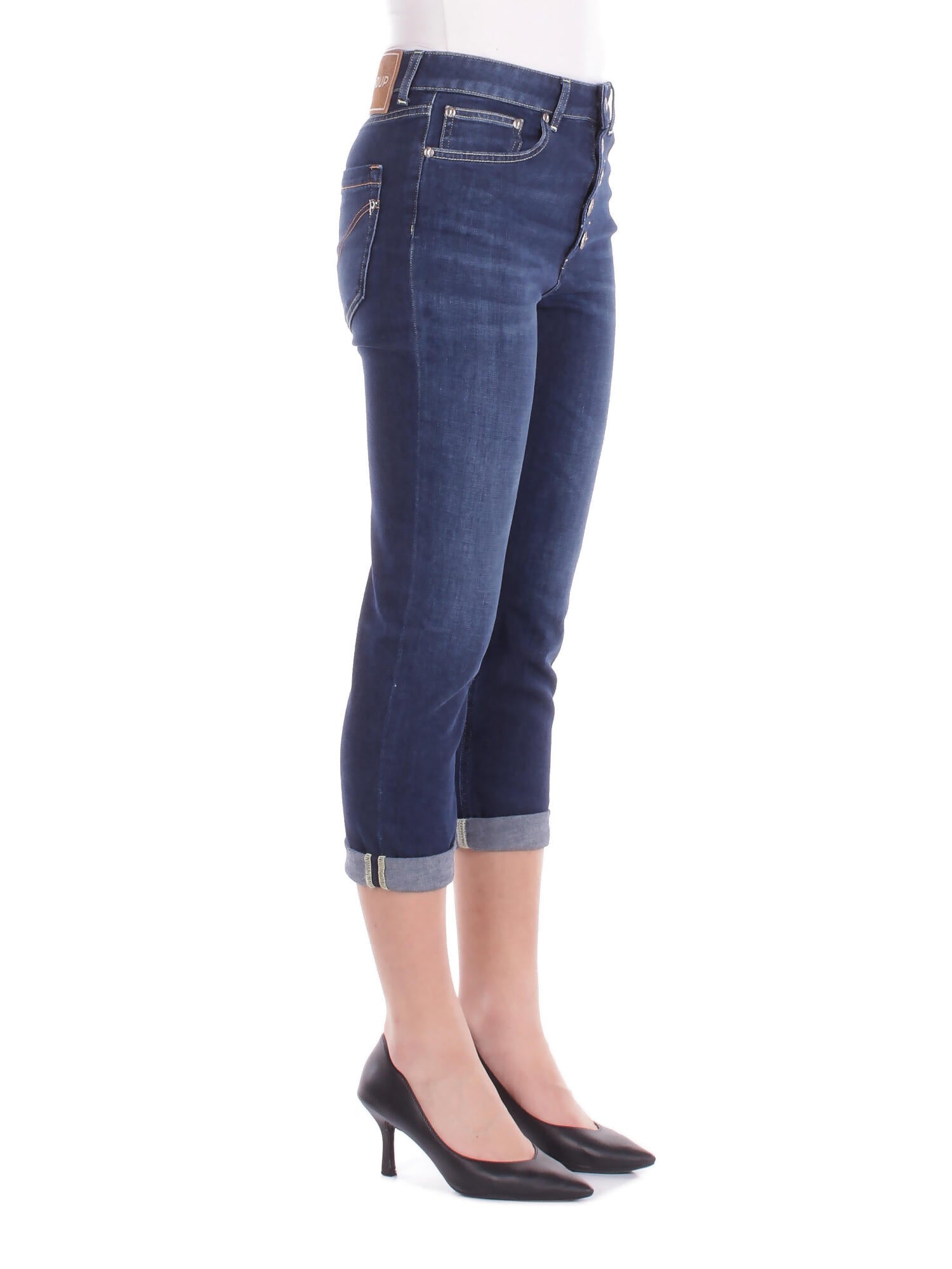 DONDUP Donna Jeans DP268B DS0345LG9 800 Pantalone koons bott gioiello Denim