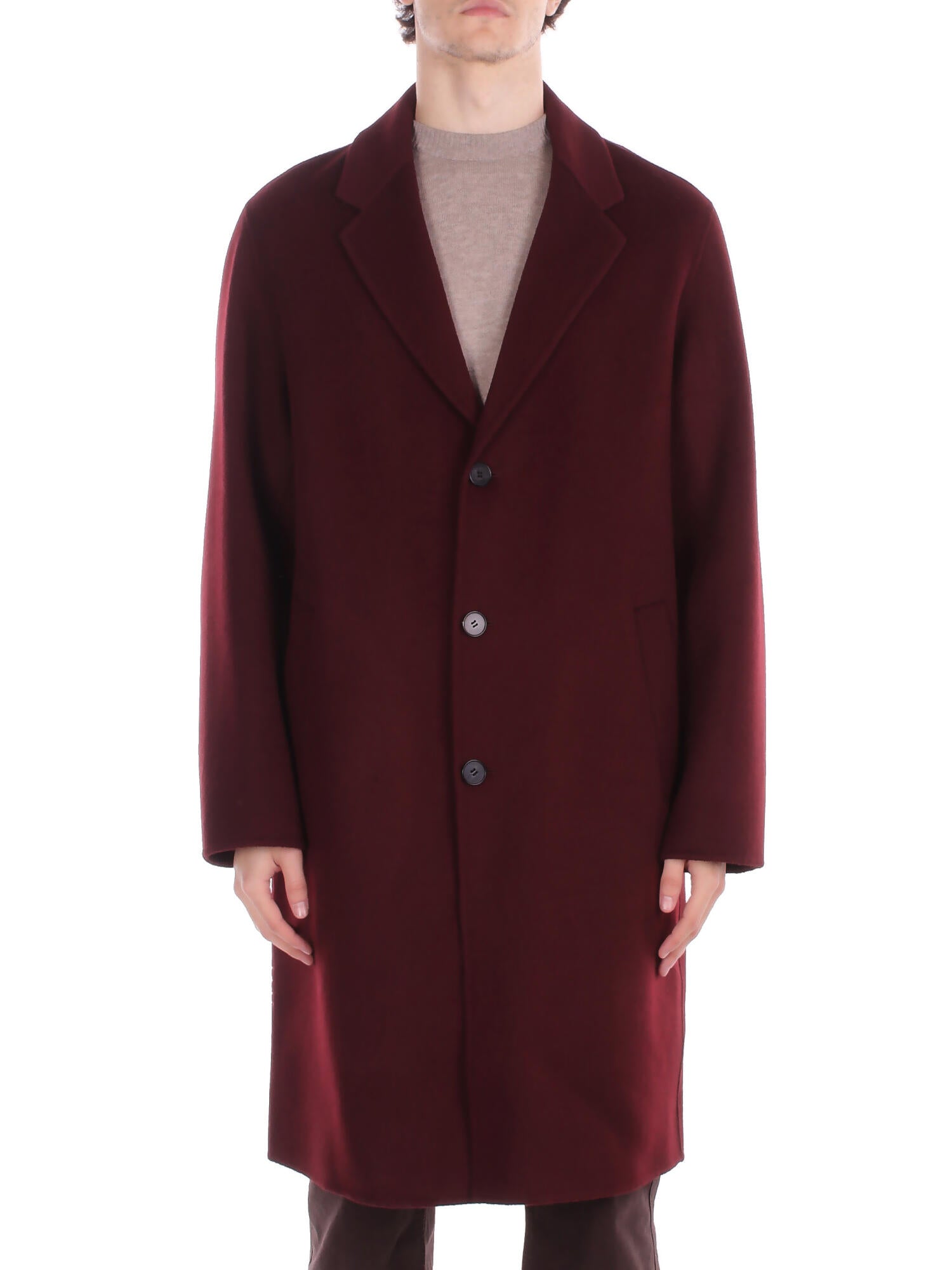 AMARANTO Uomo Cappotto B6F0022 FU39M Cappotto Melanzana