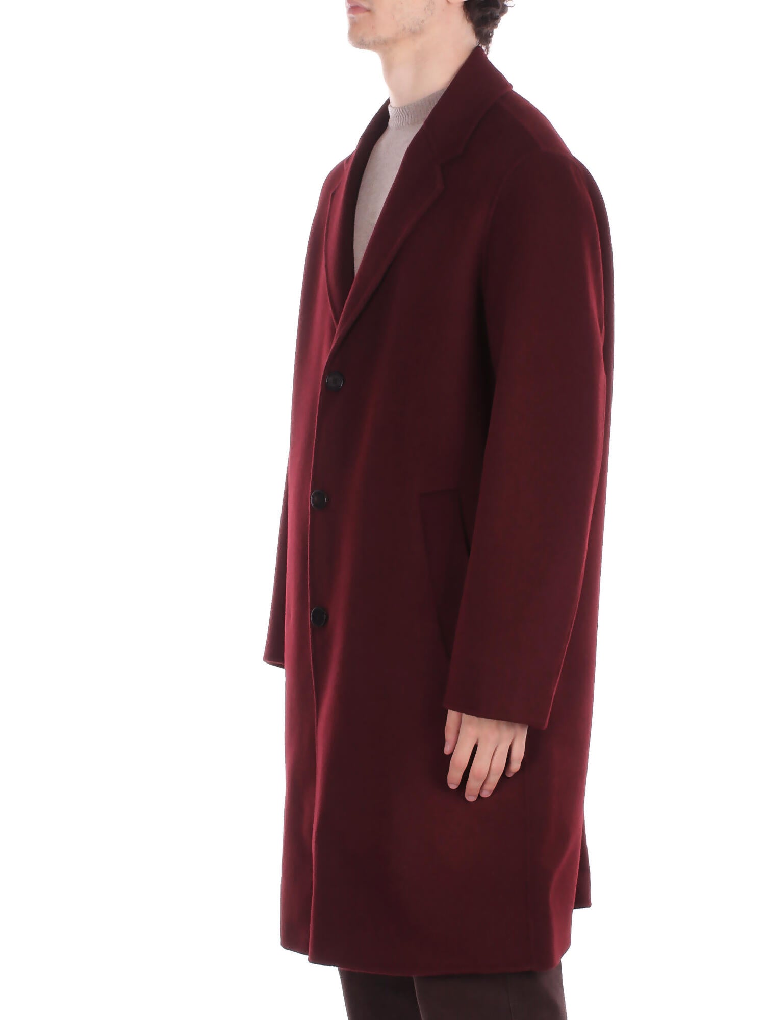 AMARANTO Uomo Cappotto B6F0022 FU39M Cappotto Melanzana
