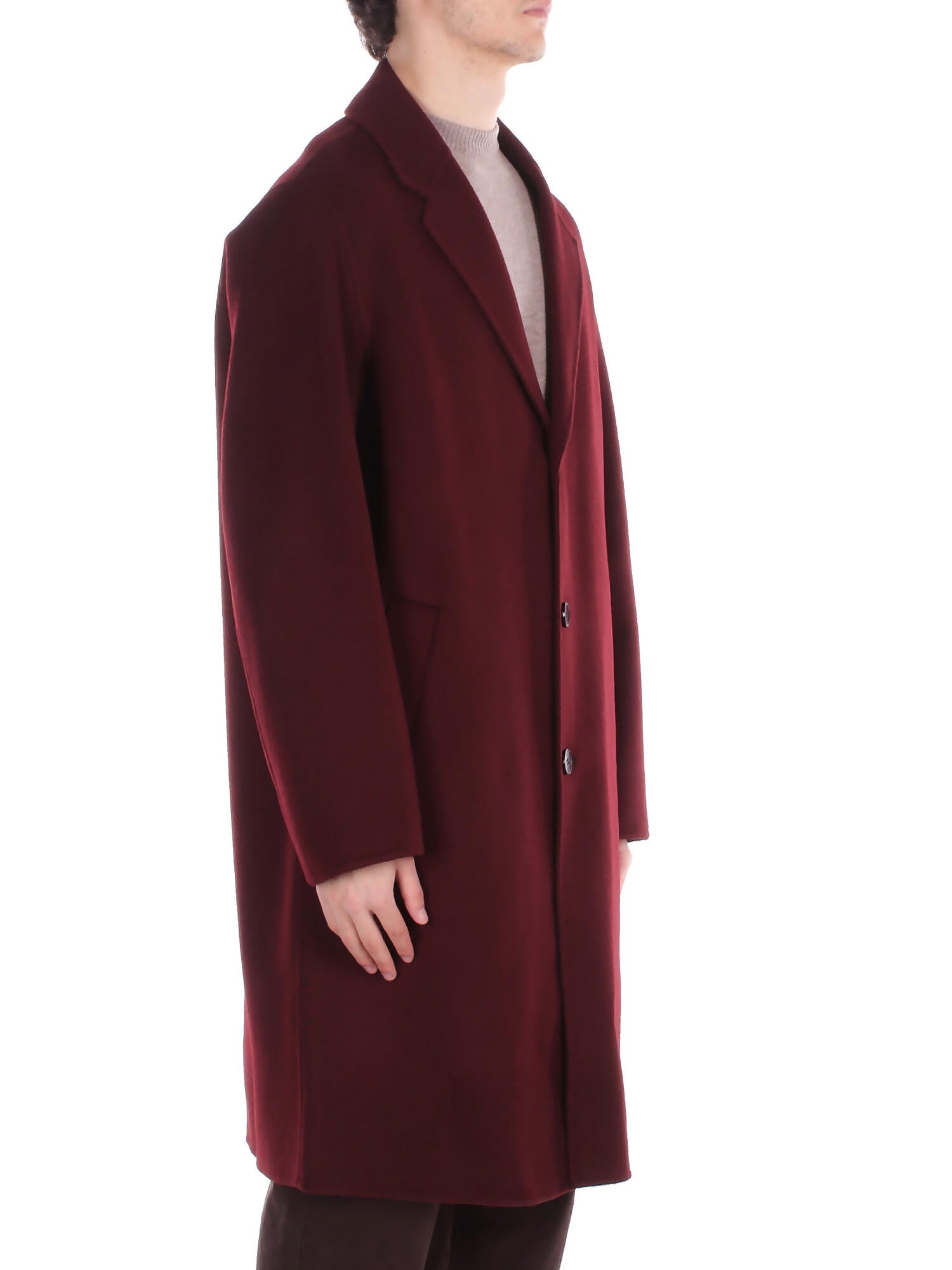 AMARANTO Uomo Cappotto B6F0022 FU39M Cappotto Melanzana
