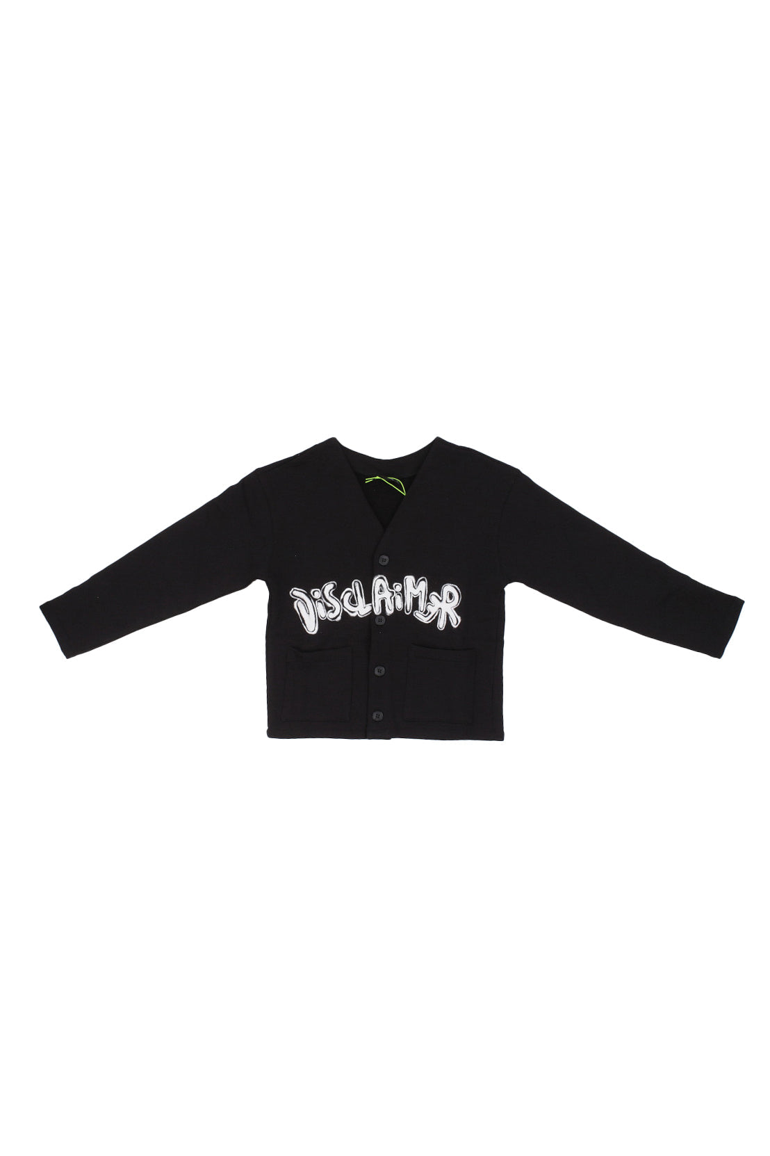 DISCLAIMER Bambino Maglia 25IDK58667 NERO Cardigan bimbo in felpa Nero