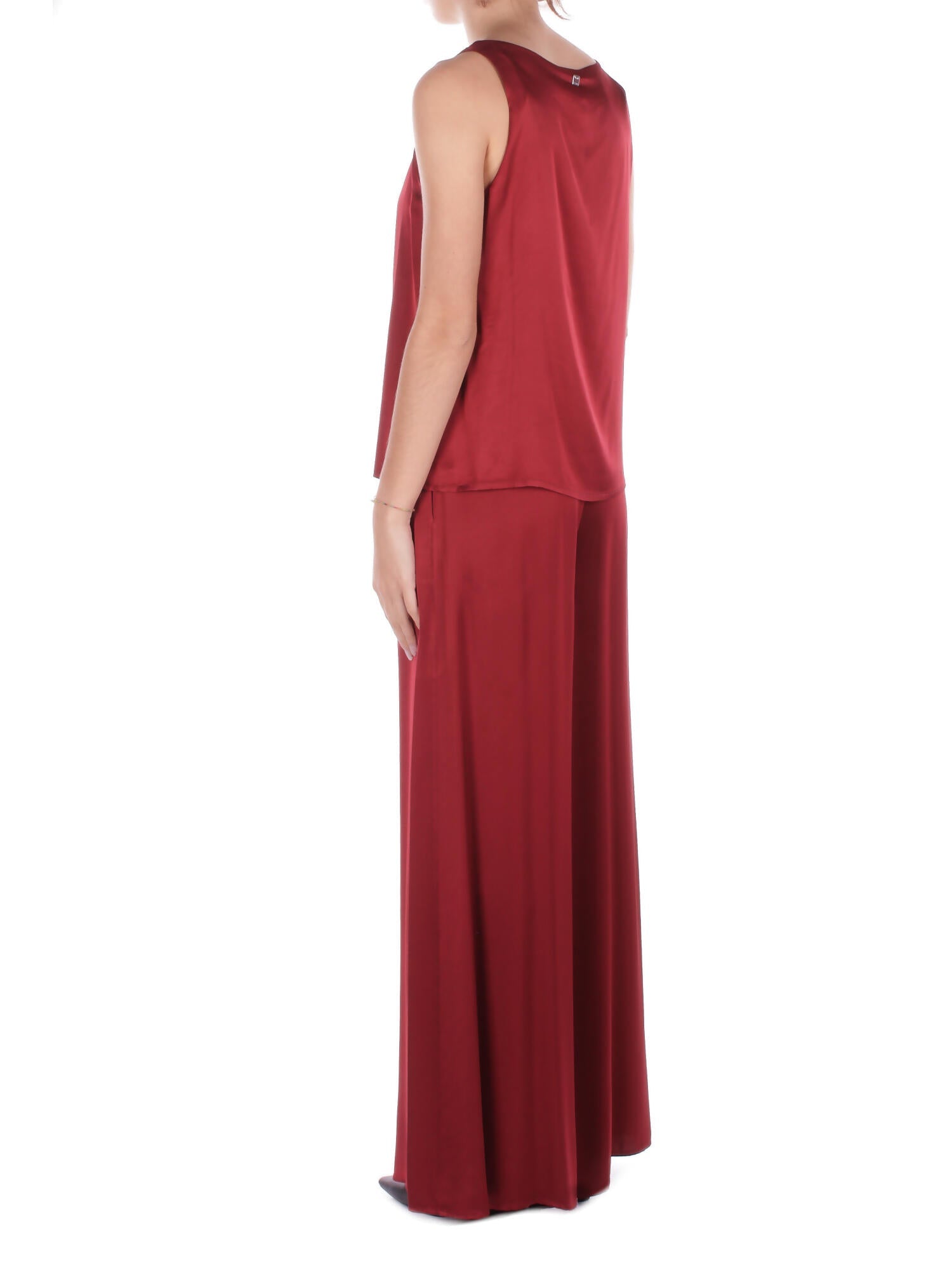 MANILA GRACE Donna Top C123VU MA641 Top scollo a barca Burgundi