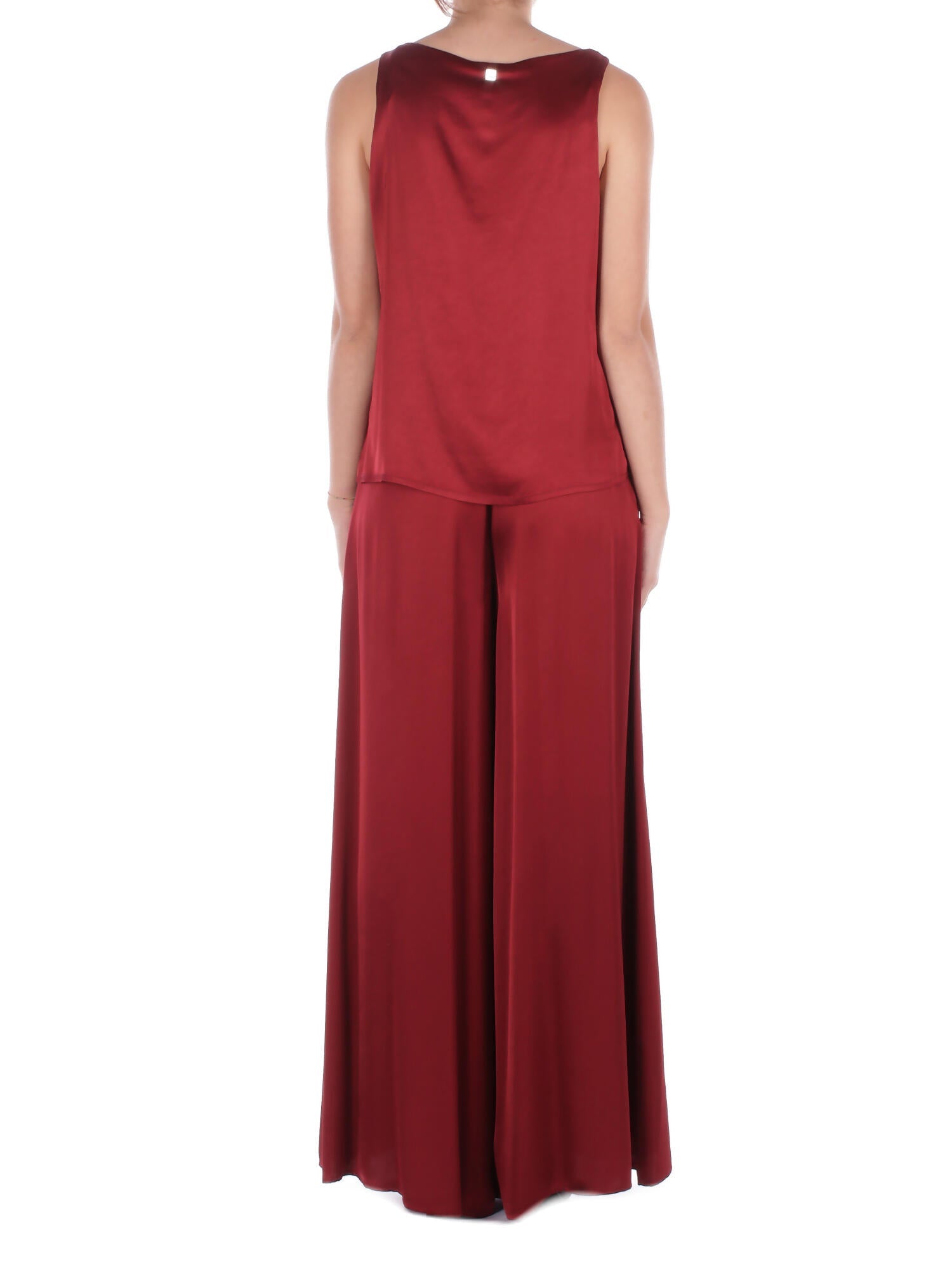 MANILA GRACE Donna Top C123VU MA641 Top scollo a barca Burgundi