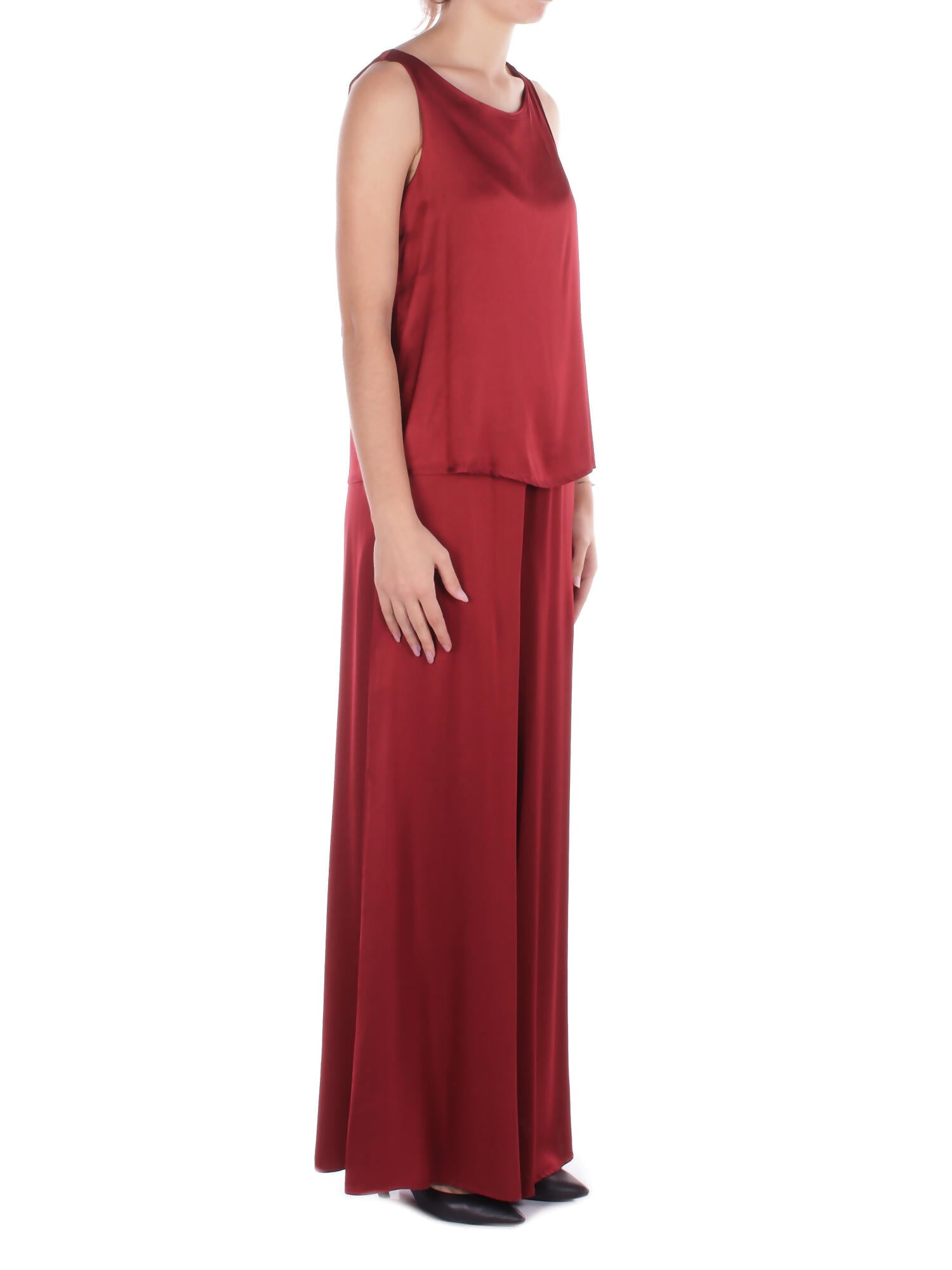 MANILA GRACE Donna Top C123VU MA641 Top scollo a barca Burgundi