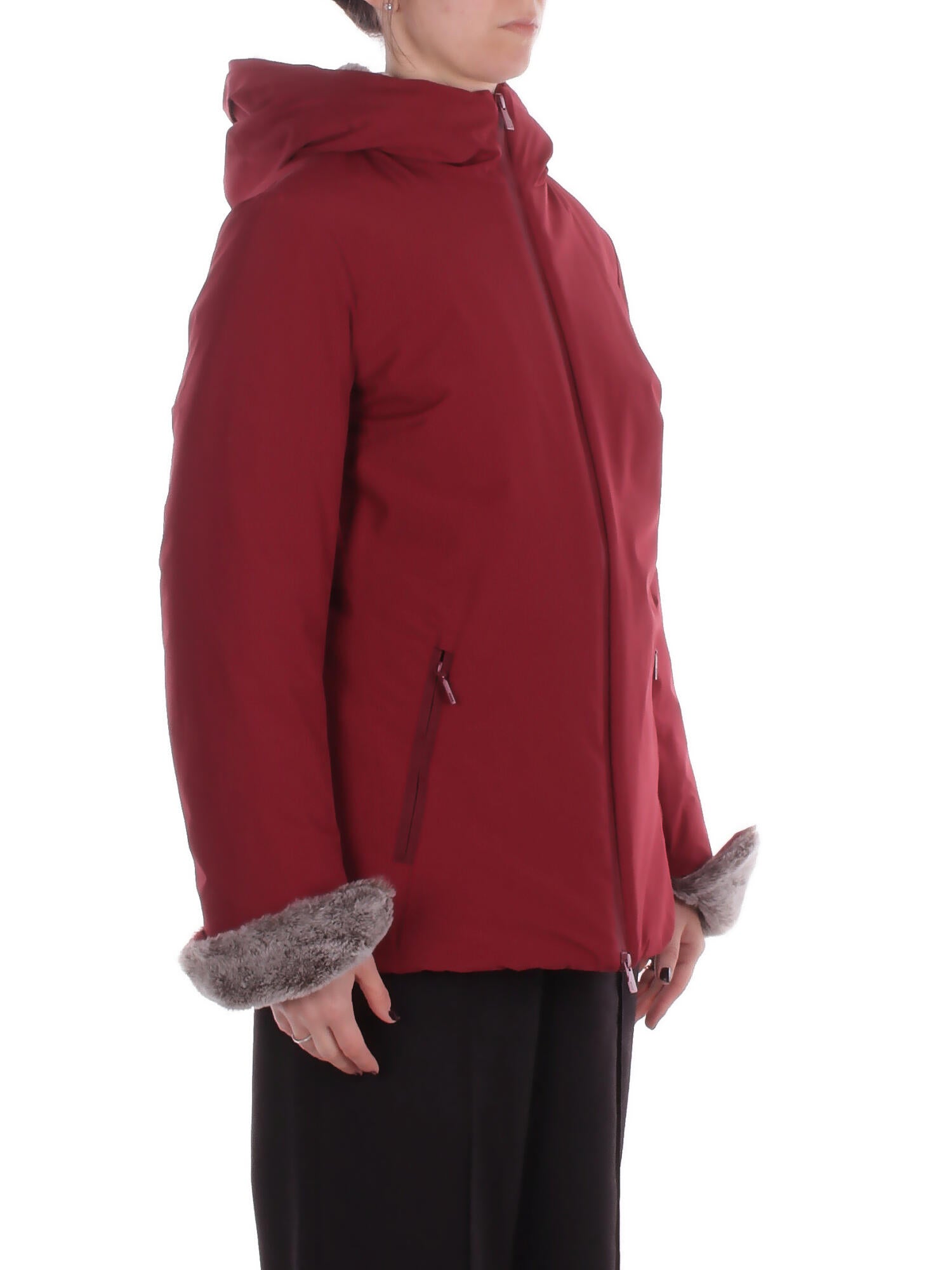 SUNS Donna Giubbotto GBS63023D CHERRY Jacket- alya fur Cherry